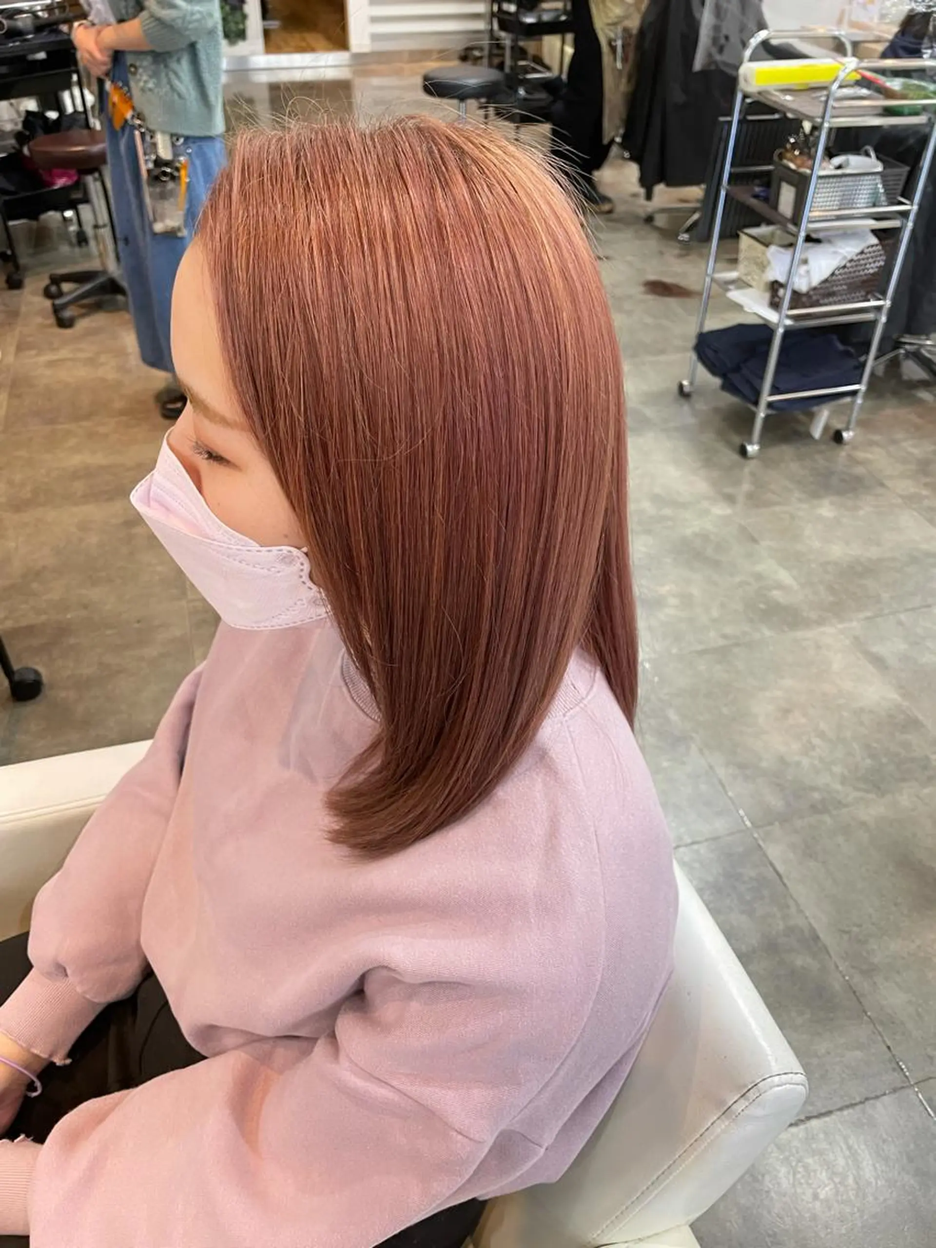 ミディアム カラー レイヤーカット/髪質 改善/矯正🤍吉田のヘアスタイル