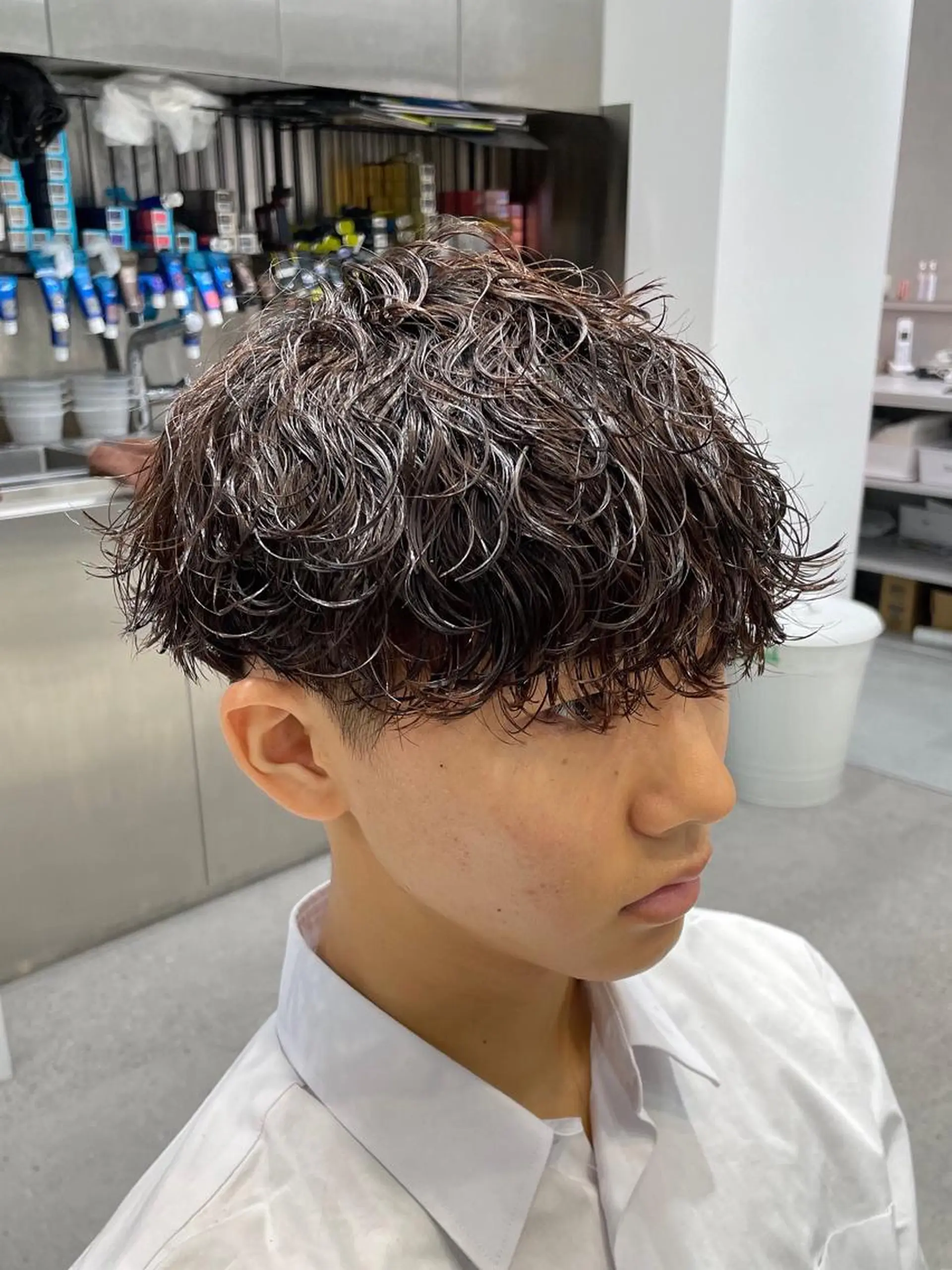 ショート パーマ メンズ メンズパーマ スペインカール スパイキーショート ツイストスパイラルパーマ 波巻きパーマ 松下 友希 【fifth】のヘアスタイル