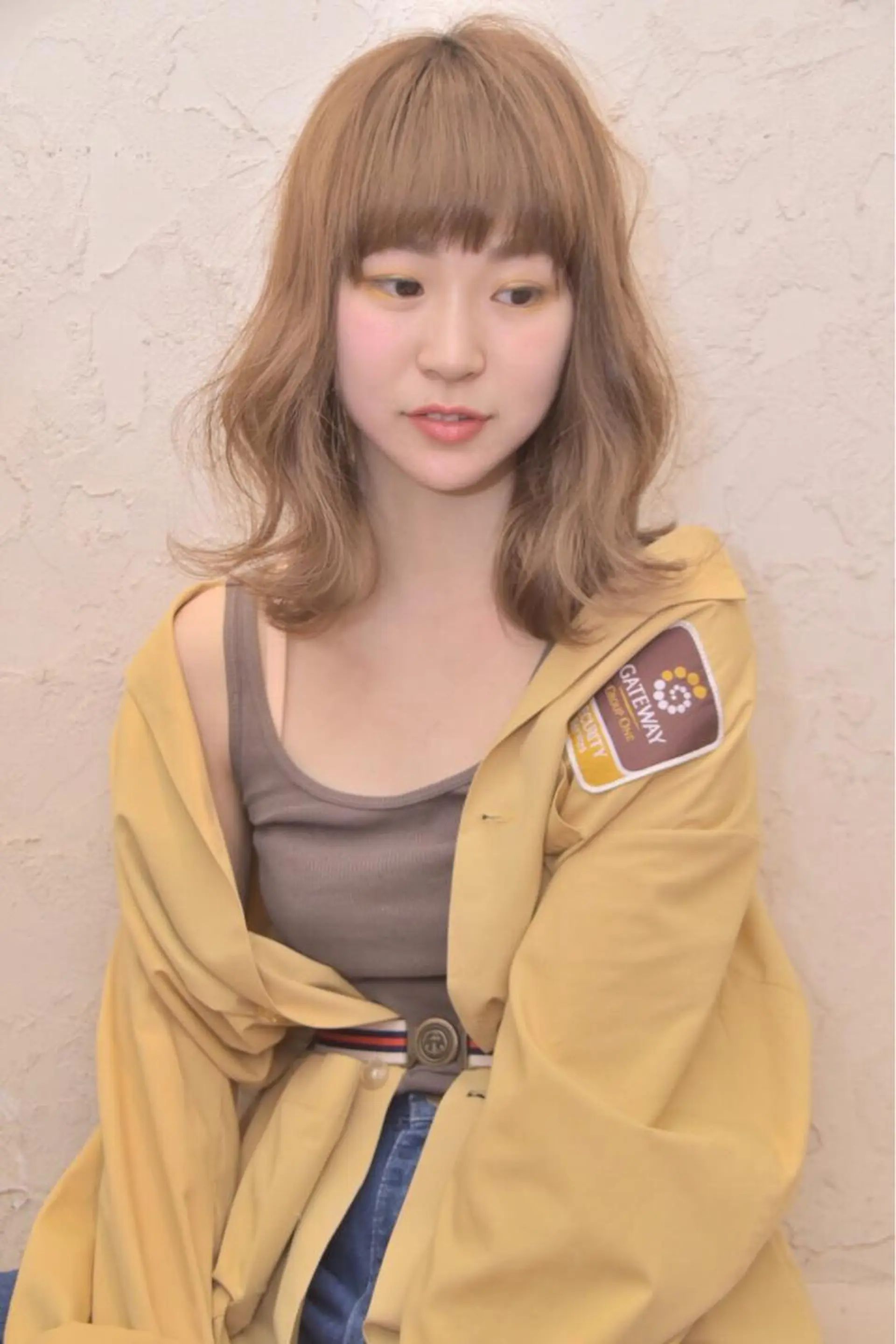 ミディアム カラー ベージュカラー🧸 伊藤なつみのヘアスタイル