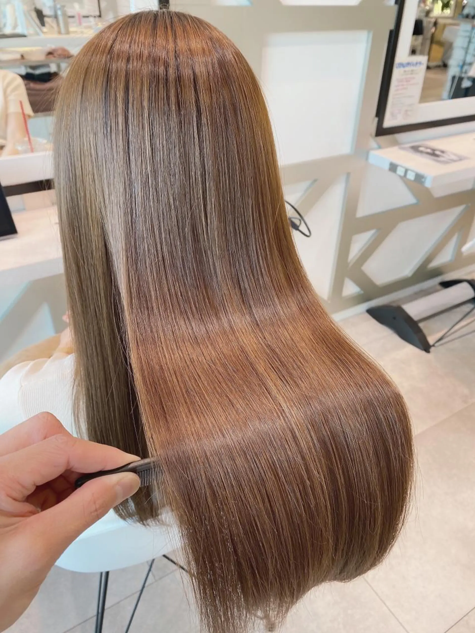 ロング カラー 髪質改善 トリートメント 縮毛矯正 内藤 裕真  k-twoのヘアスタイル