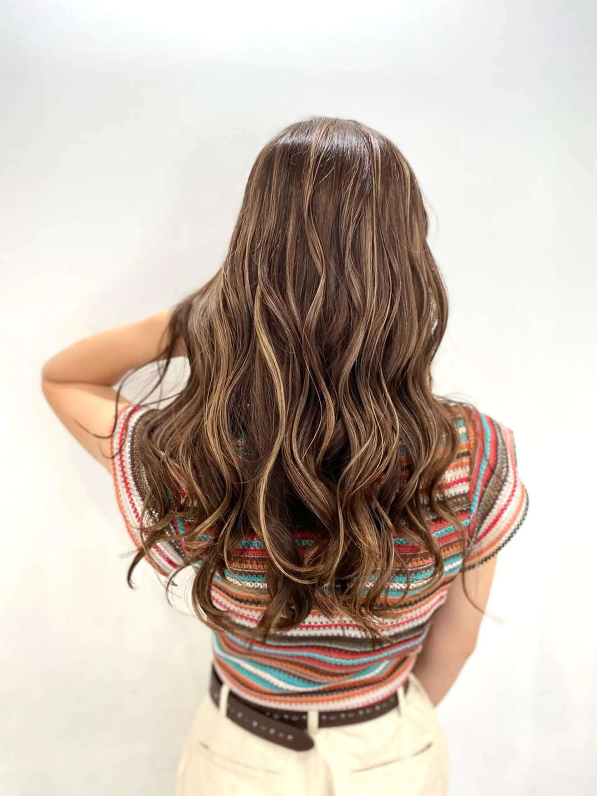 ロング カラー ハイライトカラー ハイライト ヘアカラー トリートメント opus 店長大和 レイヤー/赤み消しのヘアスタイル