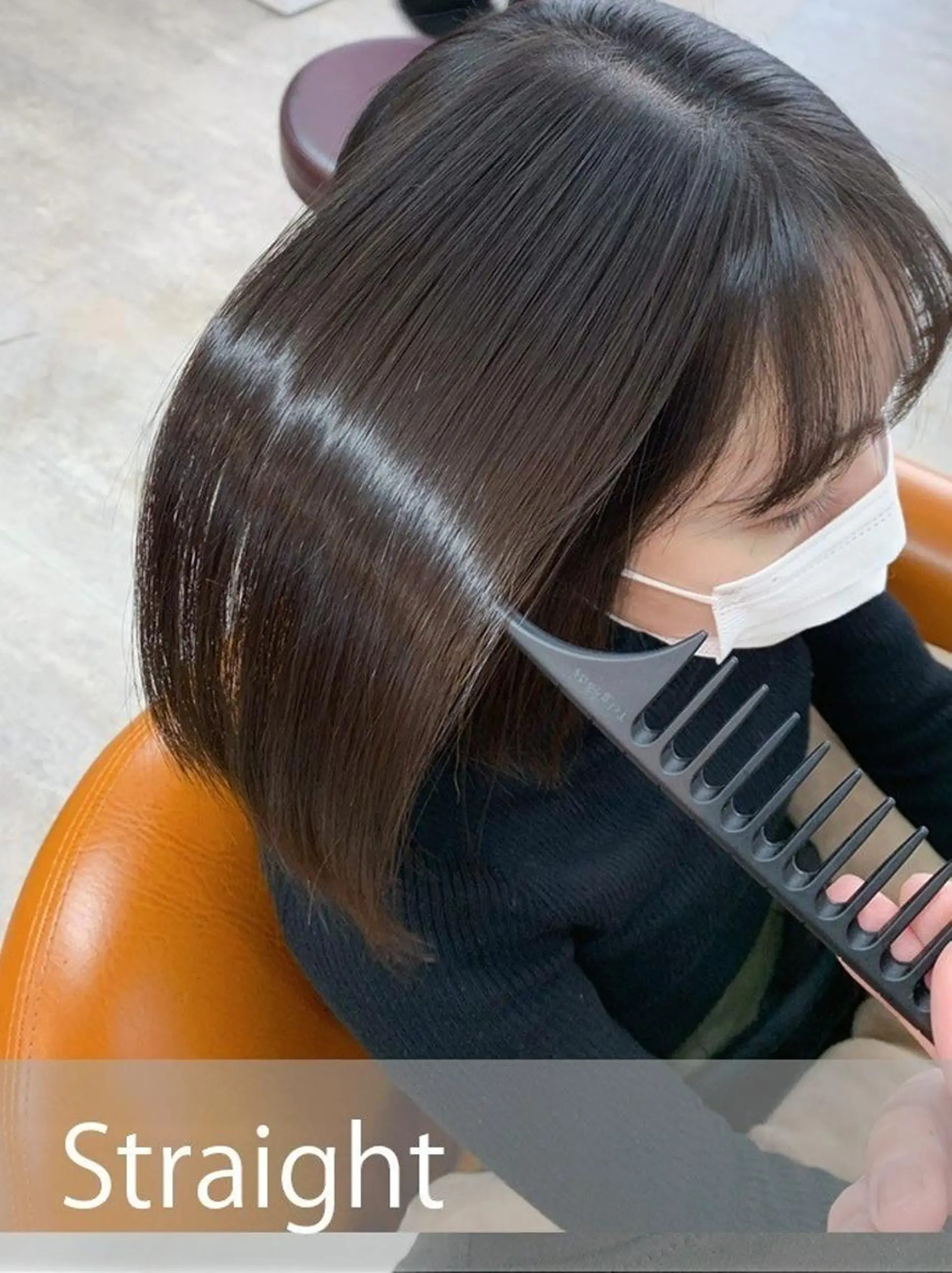 カラー セミロング カット ヘアカラー トリートメント PEQSS HAIRのヘアスタイル