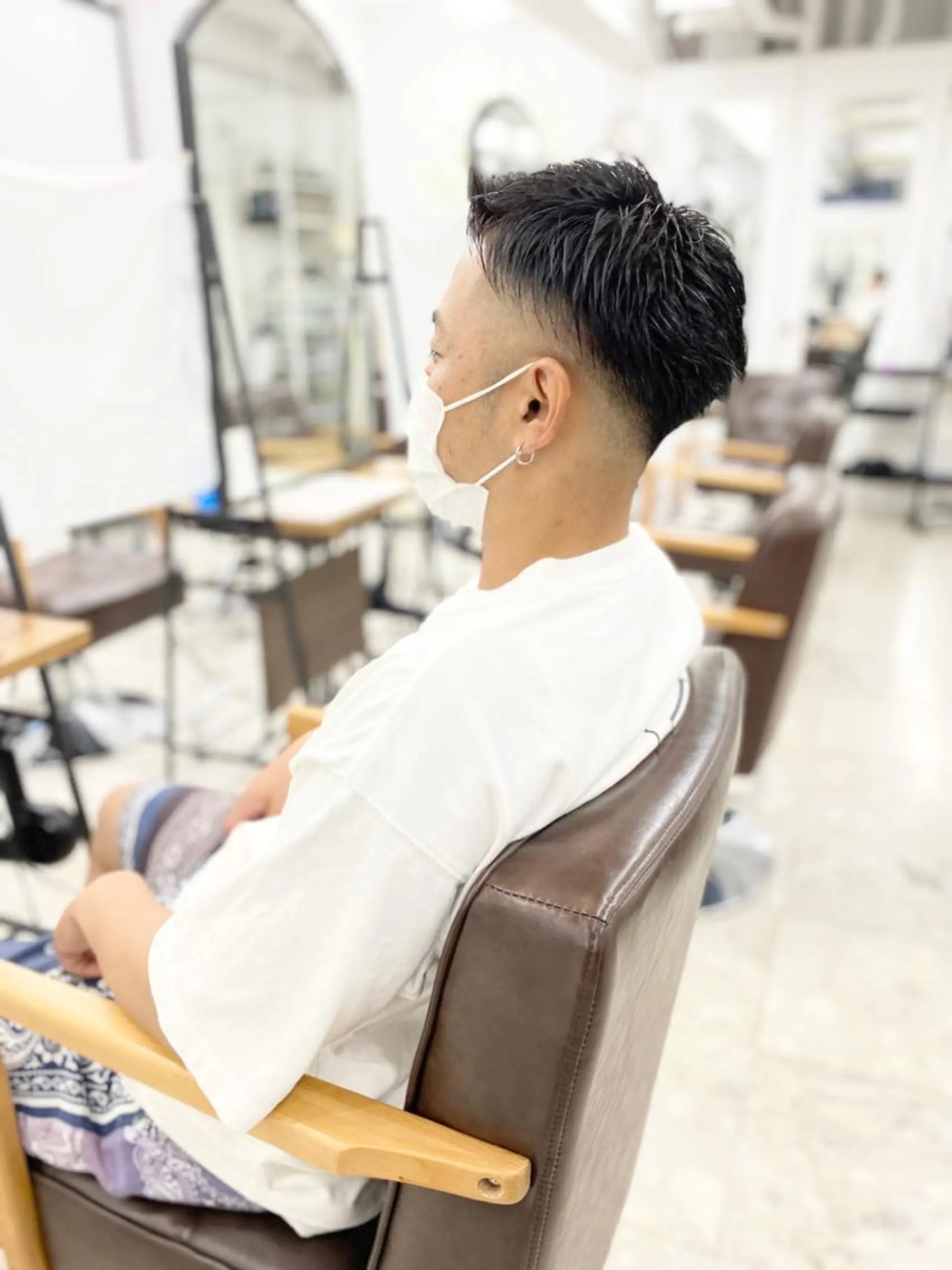 ショート メンズ ハイライト&曲がる 縮毛矯正特化 玉置のヘアスタイル