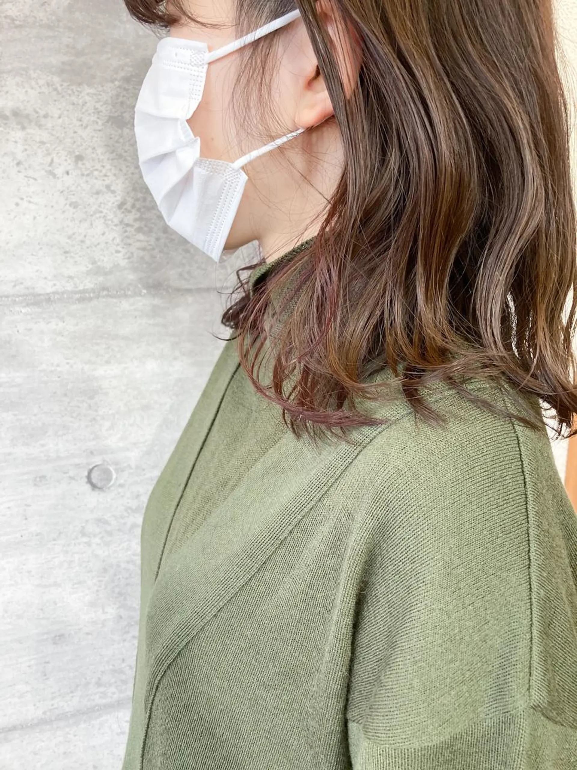 ミディアム カラー ブリーチ インナーカラー ブリーチなしカラー カット ヘアカラー 小木曽智美 /ボブ/ショートのヘアスタイル