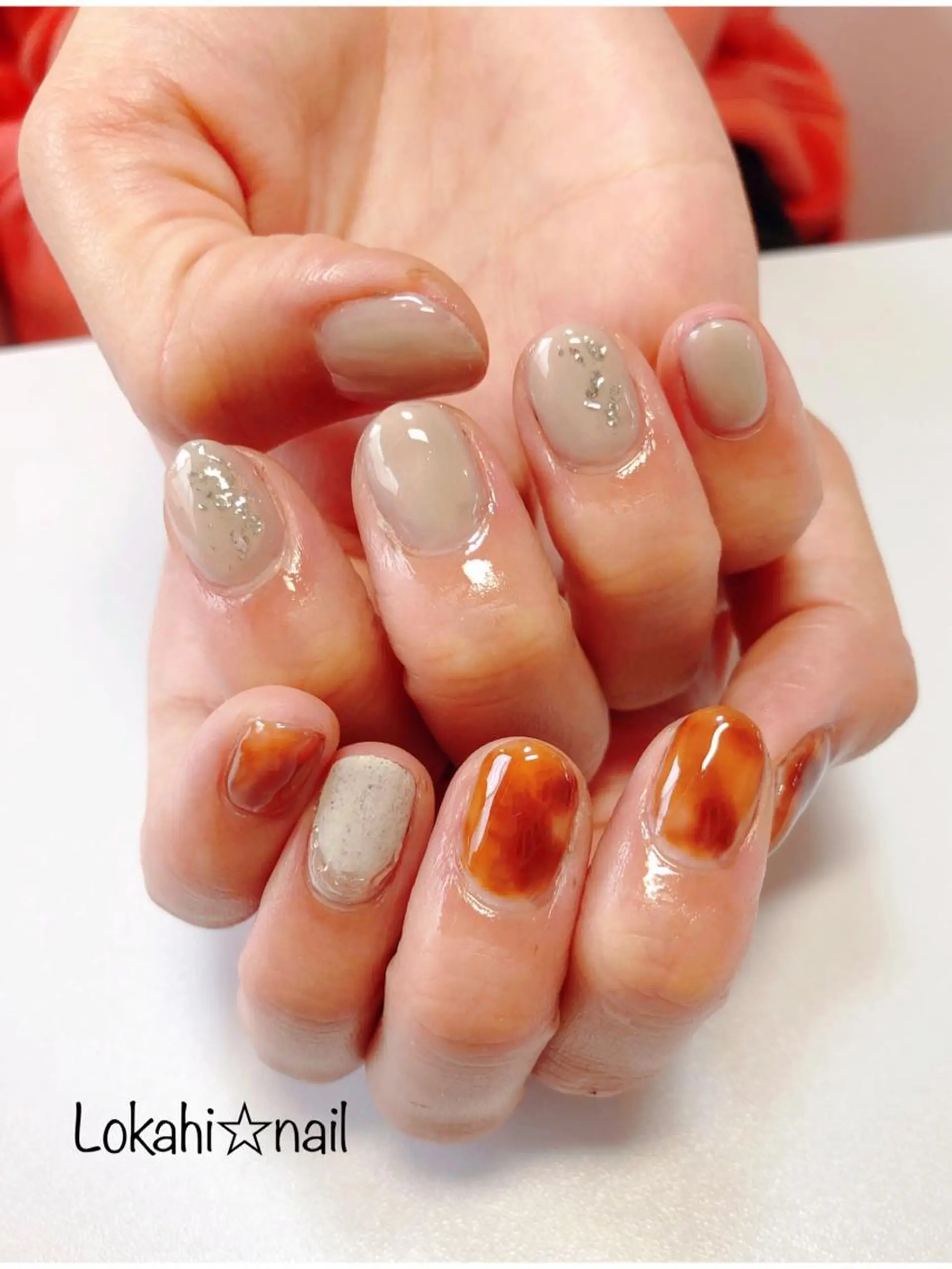 ネイル べっ甲ネイル Bella  totalbeauty所属・Bella 齋藤理奈のネイルデザイン