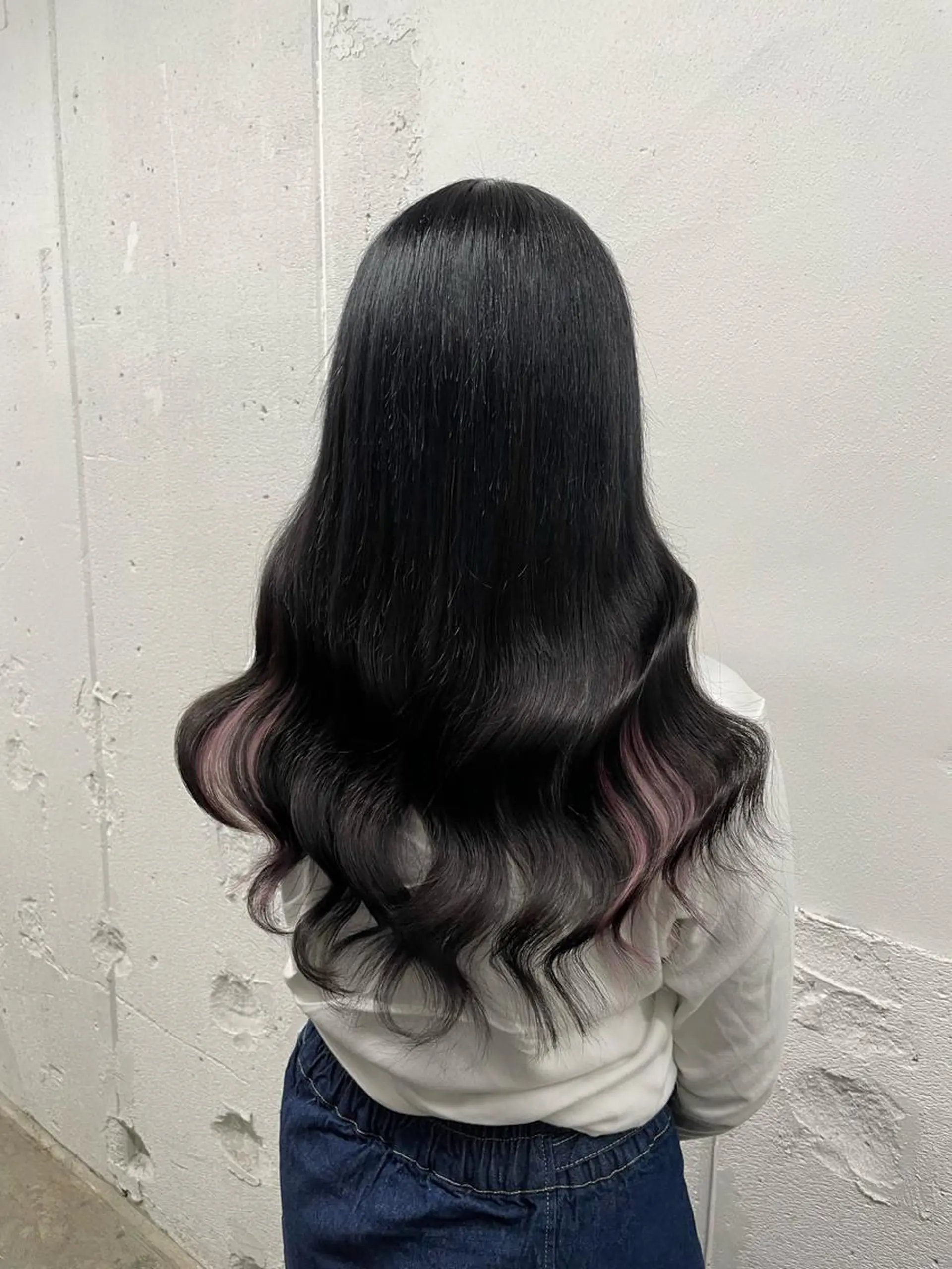 ロング カラー シールエクステ バレイヤージュ ミストバング ダブルカラー  フェイスフレーミング ヘアカラー エクステ 🧡艶髪ちゅるん髪 🫧🧡YUKI❄️のヘアスタイル