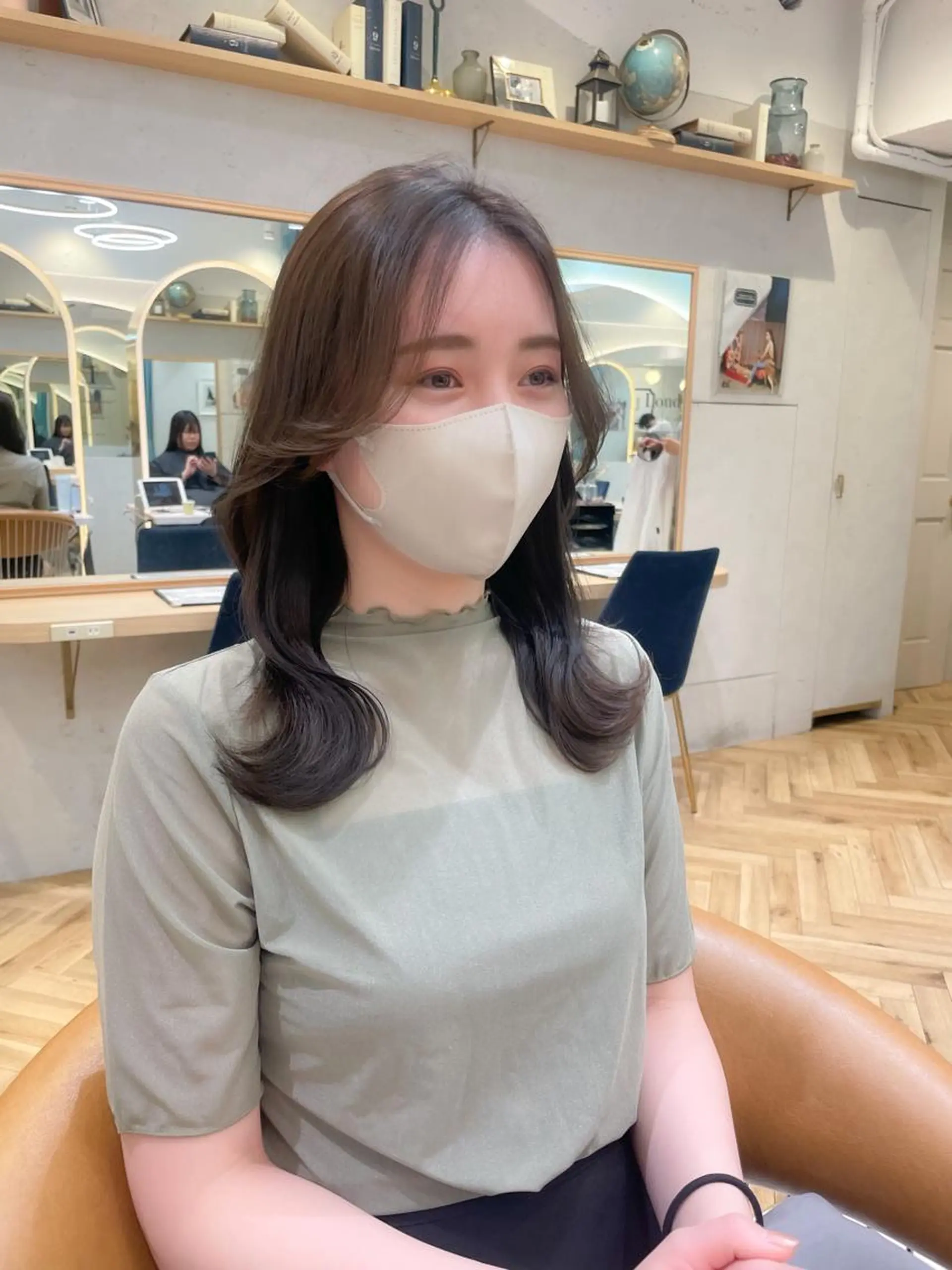 ミディアム カット ヘアカラー トリートメント 育休中4/30- 予約受付/野崎かよのヘアスタイル