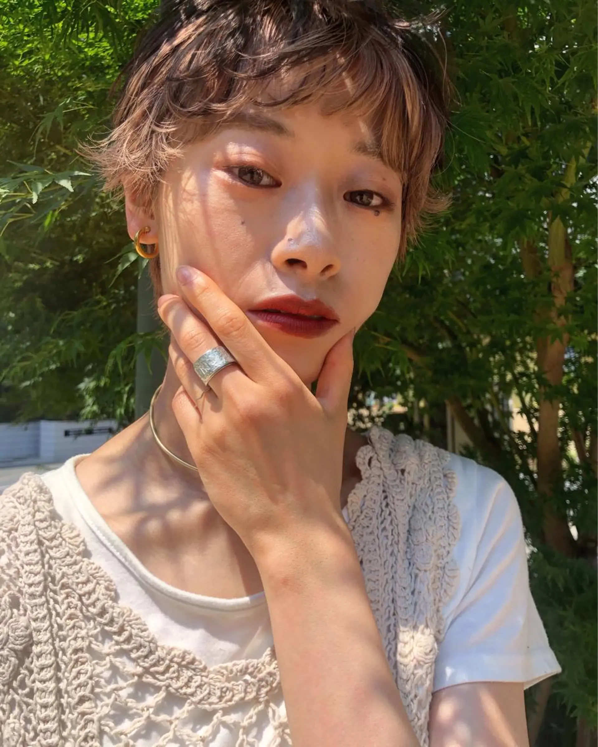 ショート カラー ヘアアレンジ ヘアカラー 早瀬裕之 パーマのヘアスタイル