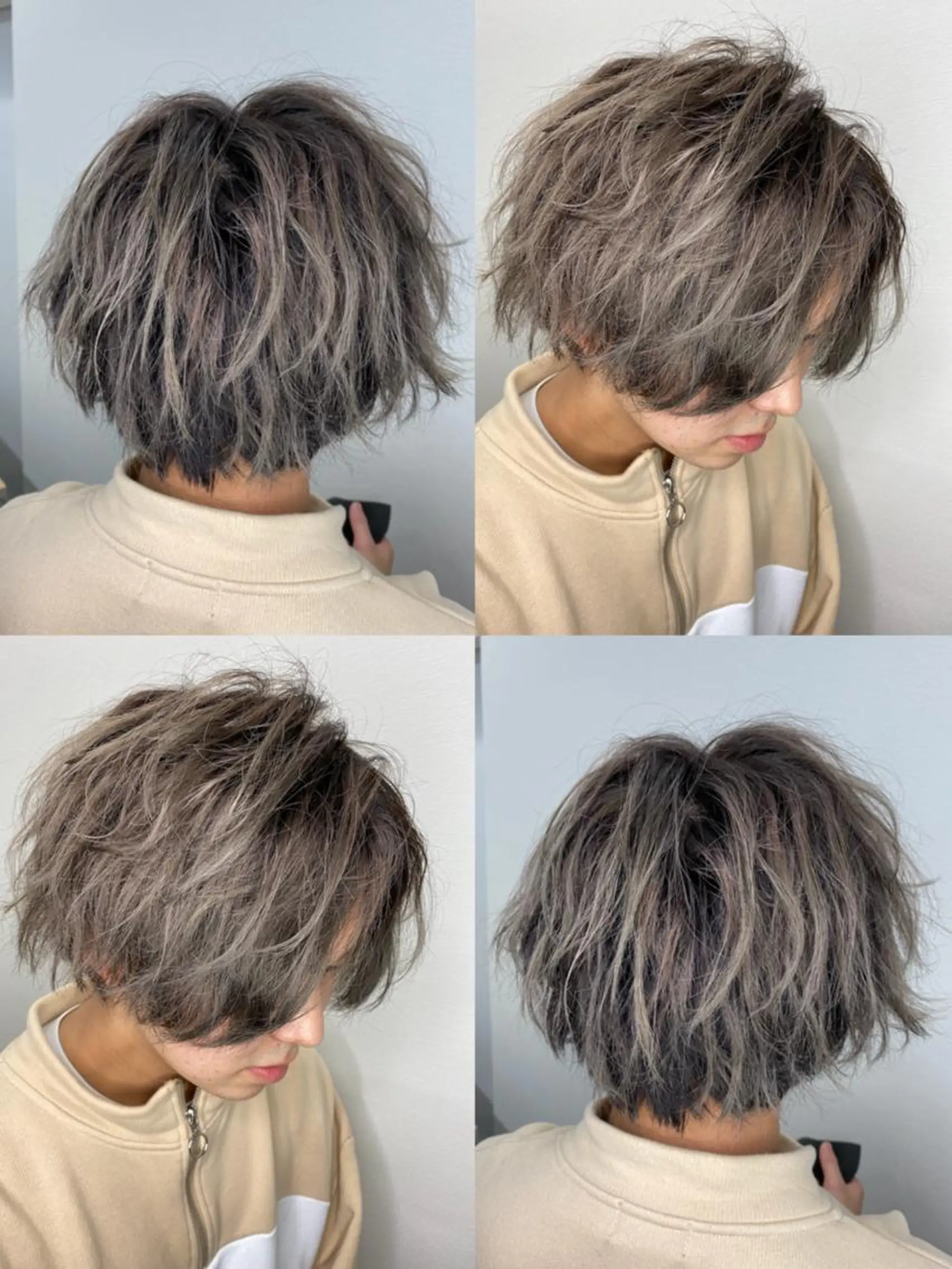 ショート カラー パーマ ヘアアレンジ メンズ カット パーマ 🔥メンズ特化渡辺 🔥ブリーチカラーのヘアスタイル