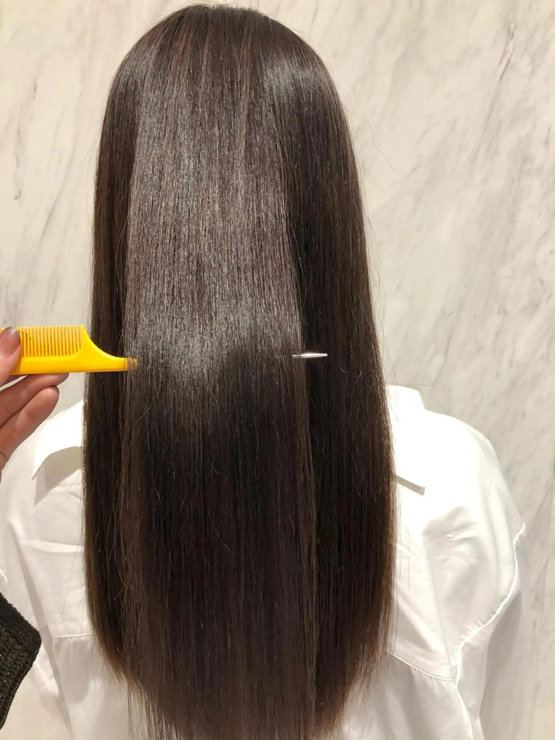 ロング くせ毛 ハイライト 酸性ストレート 店長　濱口 花菜　美髪整形のヘアスタイル