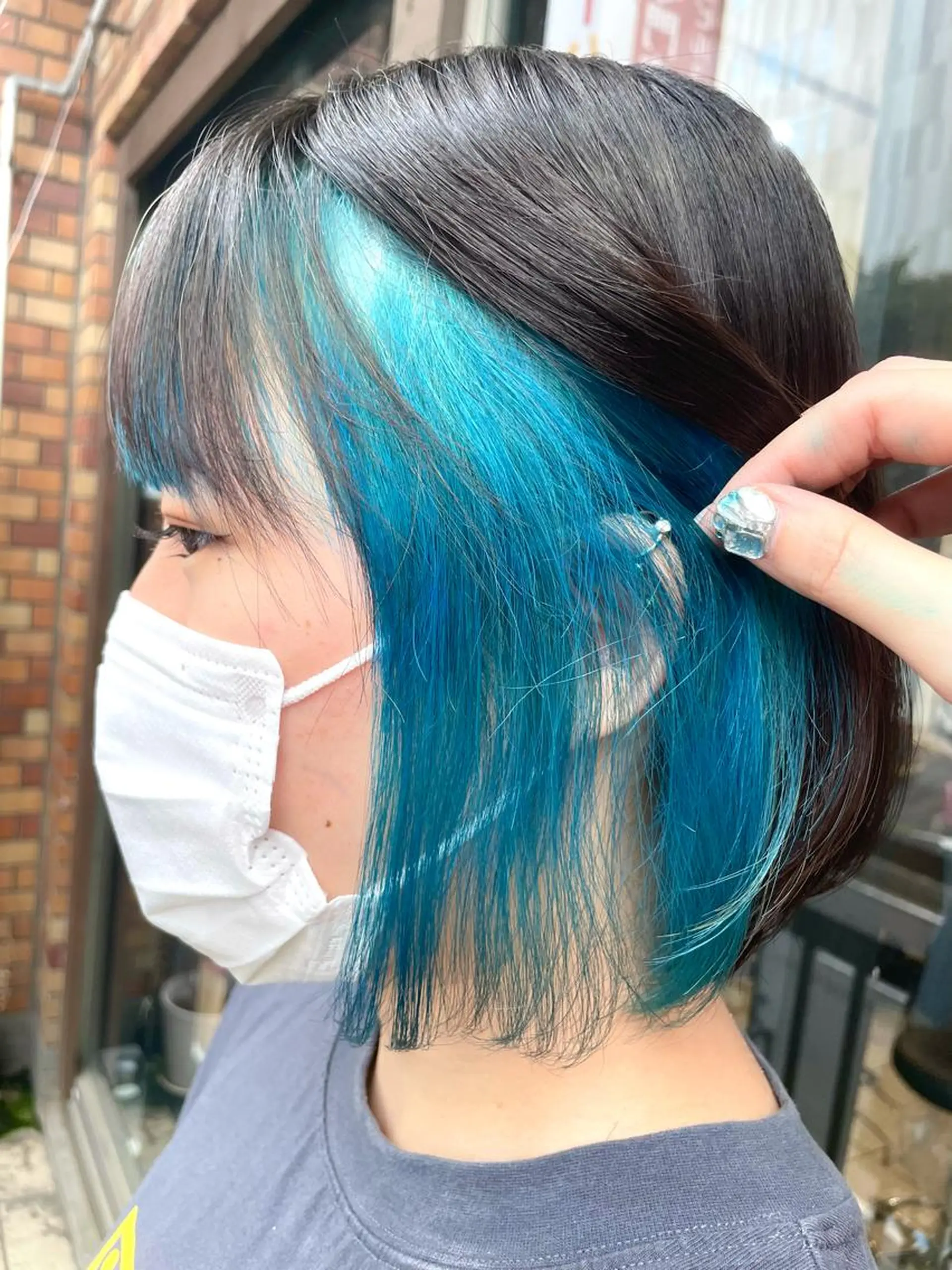 ショート カラー パーマ ヘアアレンジ メンズ シールエクステ メンズバレイヤージュ メンズブリーチ メンズハイライト メンズインナーカラー 🦋高瀬寛菜🦋 韓国/ブリーチのヘアスタイル