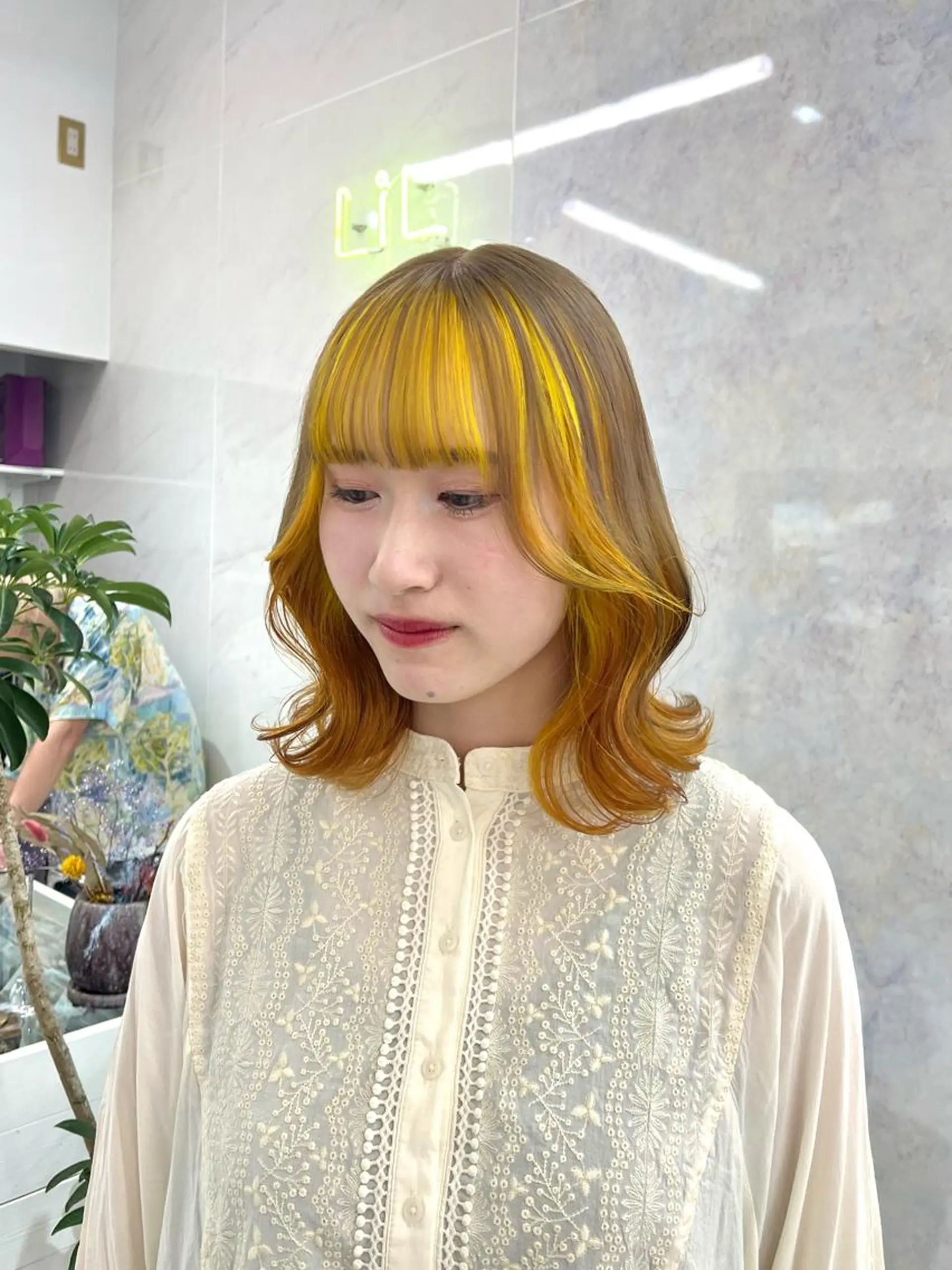 セミロング カラー パーマ ヘアアレンジ メンズ キッズ ネイル マツエク・マツパ アイブロウ 眉カラー ヘアカラー トリートメント 💖オタク美容師 ꒰ঌ♡モモ♡໒꒱のヘアスタイル