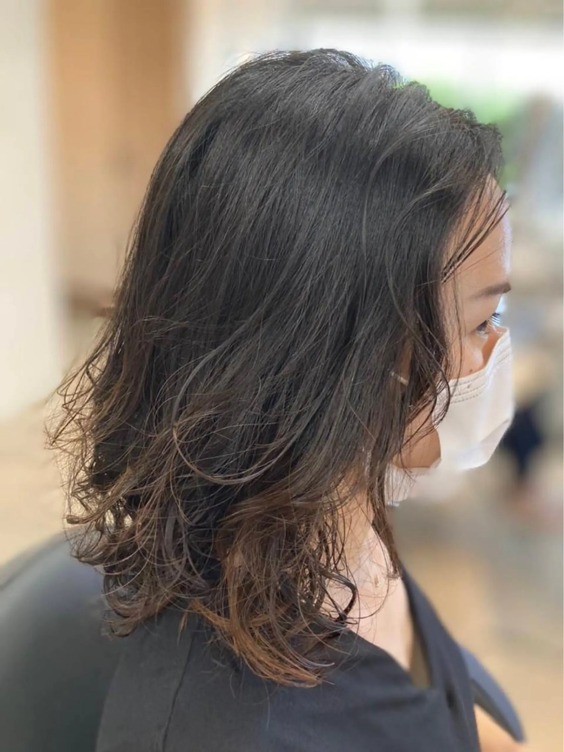 セミロング カット パーマ トリートメント 寺田 ゆりのヘアスタイル