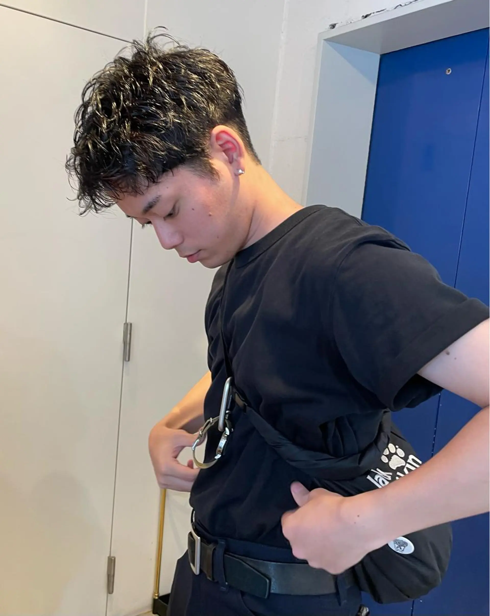 パーマ メンズ 韓国ヘア/wカラー レイヤー/RIN🎀のヘアスタイル