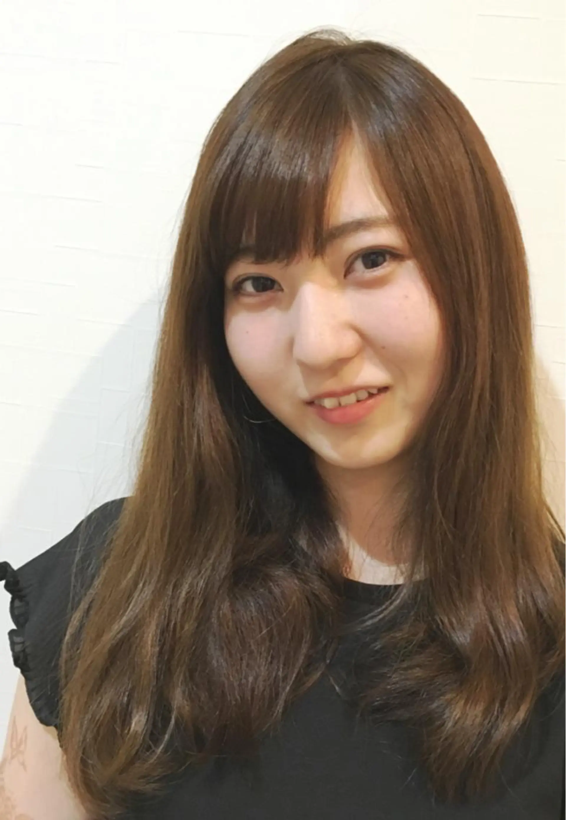 ロング カラー ナガサカ サチのヘアスタイル