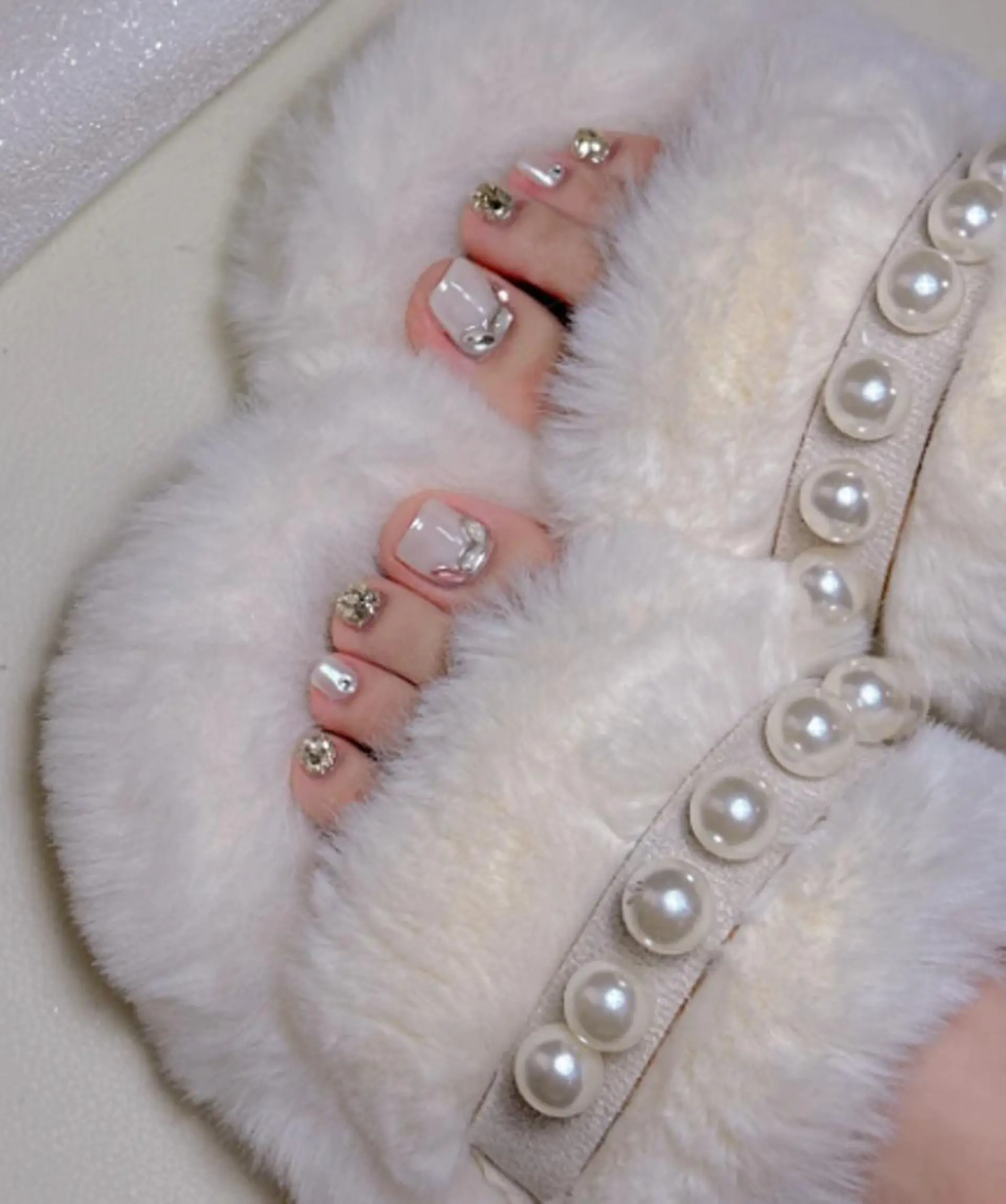 ネイル フットネイル 福 莉那のネイルデザイン