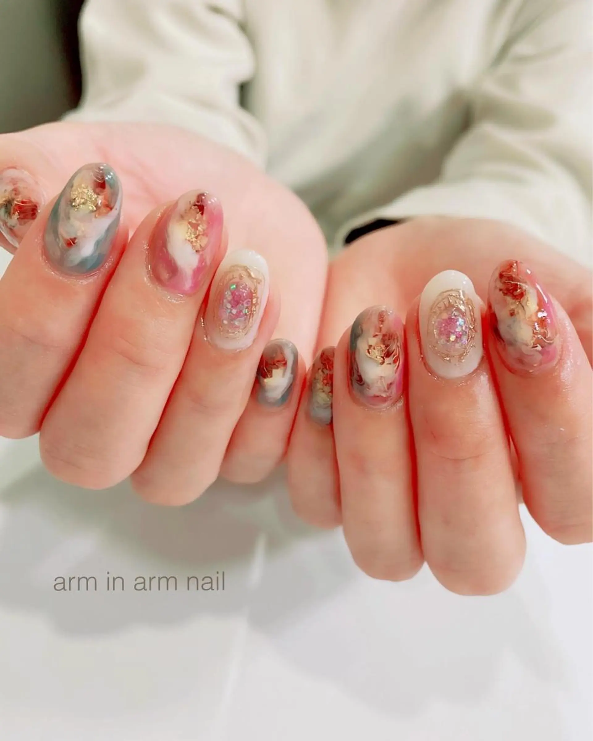 ネイル arm in arm ︎✿Yamamotoのマツエク・マツパデザイン