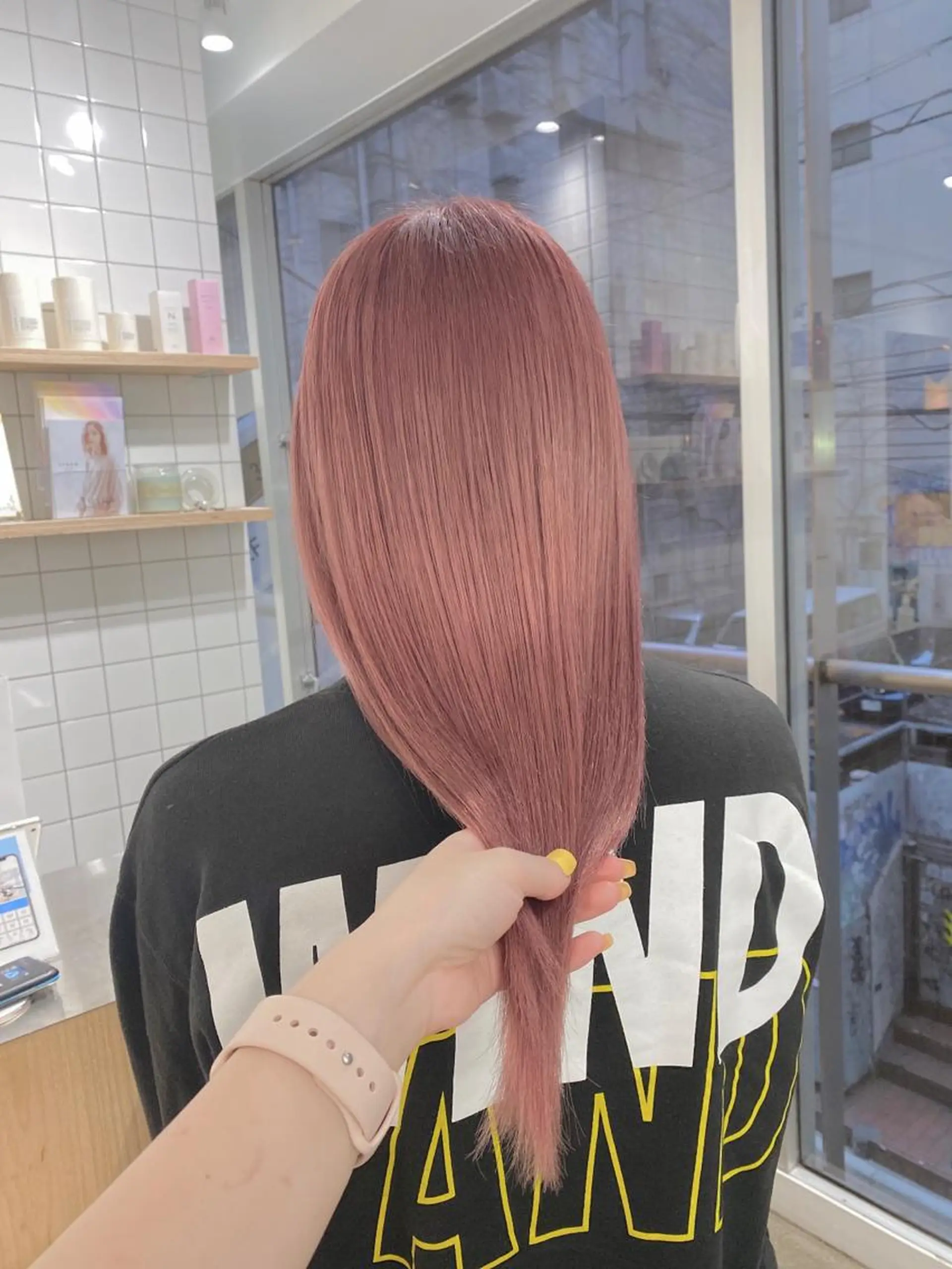 ロング カラー アディクシーカラー ベージュカラー イルミナカラー ピンクカラー ピンクベージュ ヘアカラー トリートメント ブリーチ指名 NO1🌈SAKIのヘアスタイル