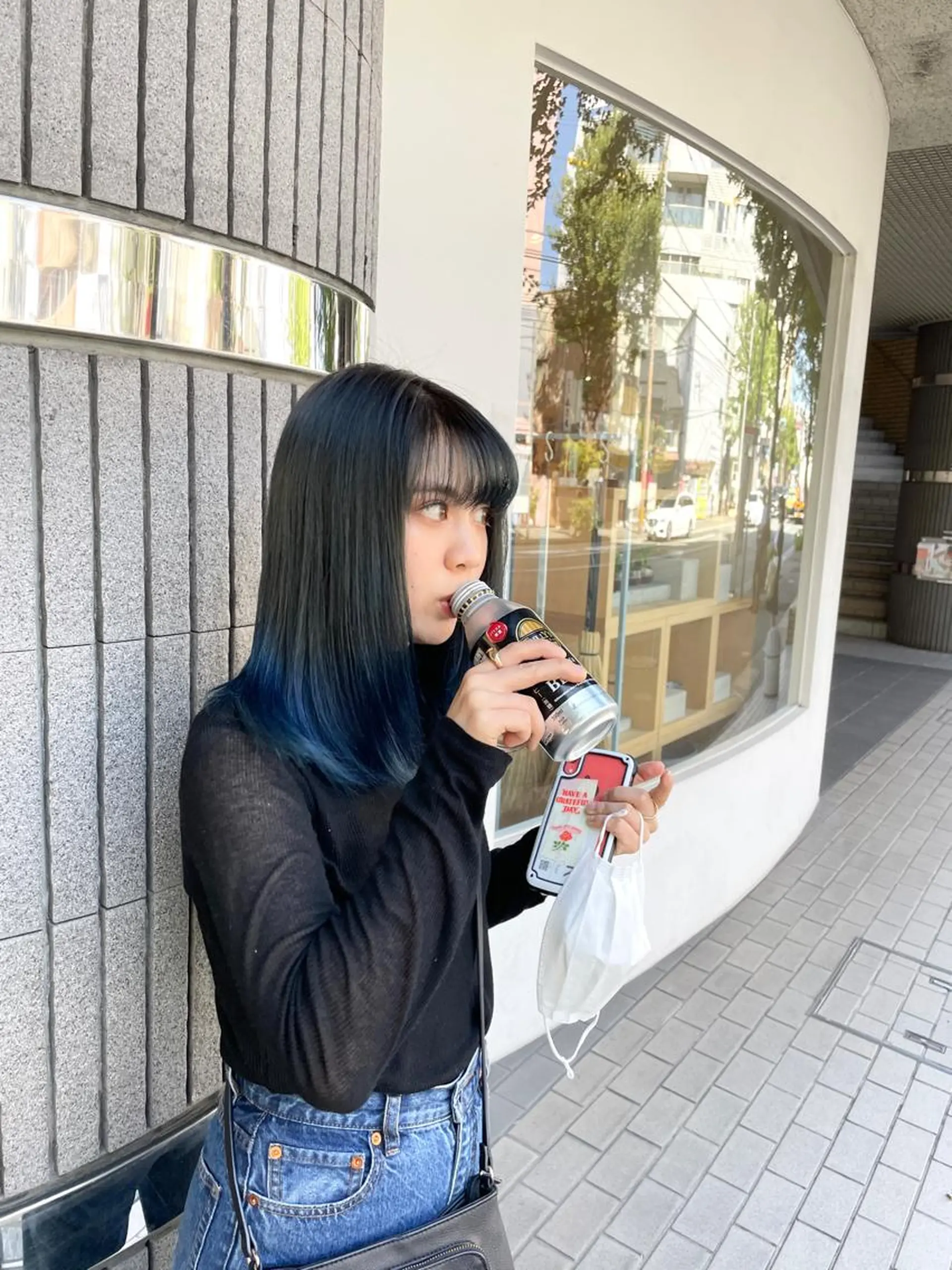 セミロング カラー ブルーカラー グラデーションカラー ヘアカラー トリートメント 城　健太郎 💎ハイトーンのヘアスタイル
