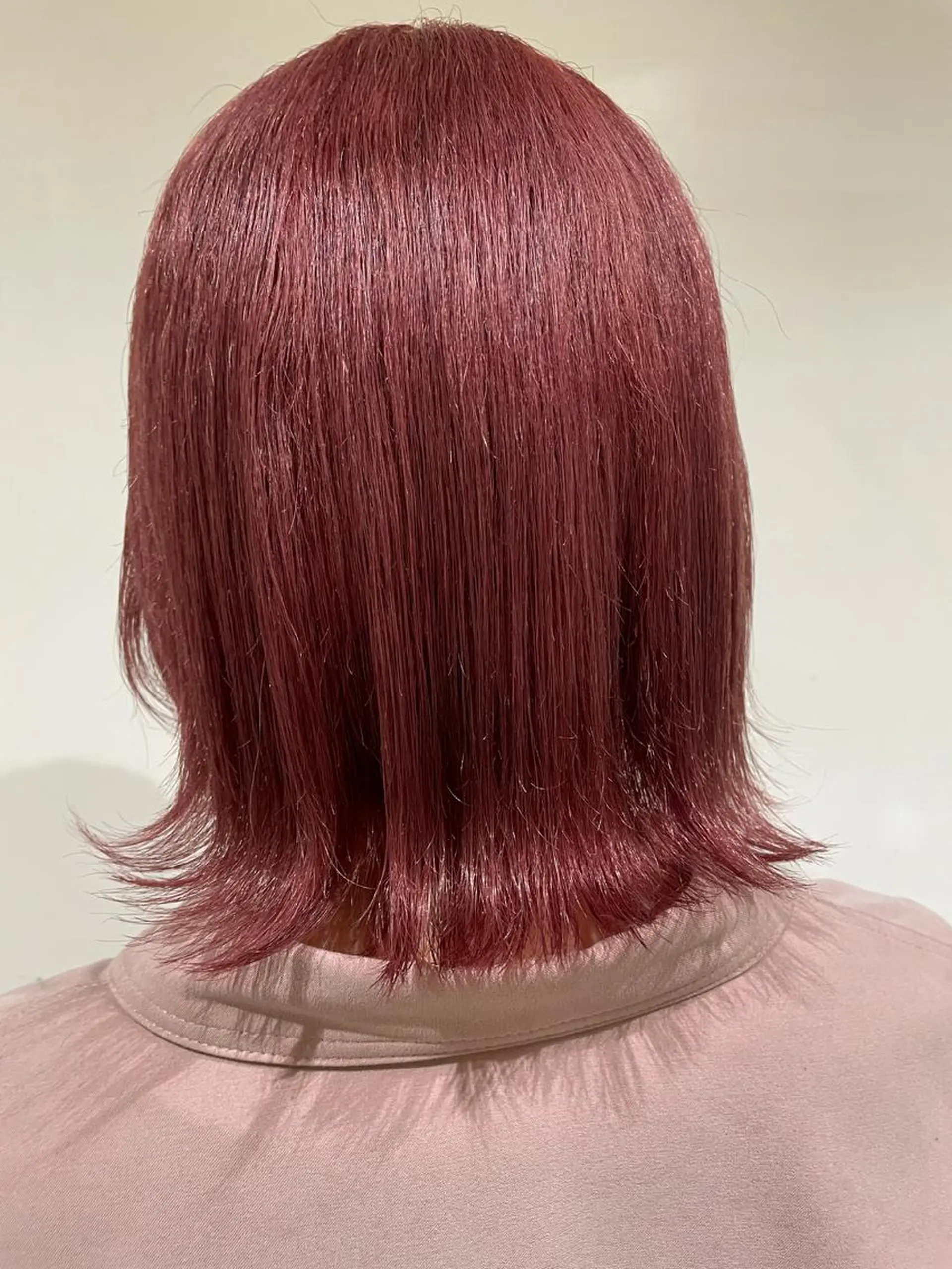 ショート カラー パーマ ヘアアレンジ 透明感カラー オレンジ ピンクカラー 極上の艶髪 RINAのヘアスタイル