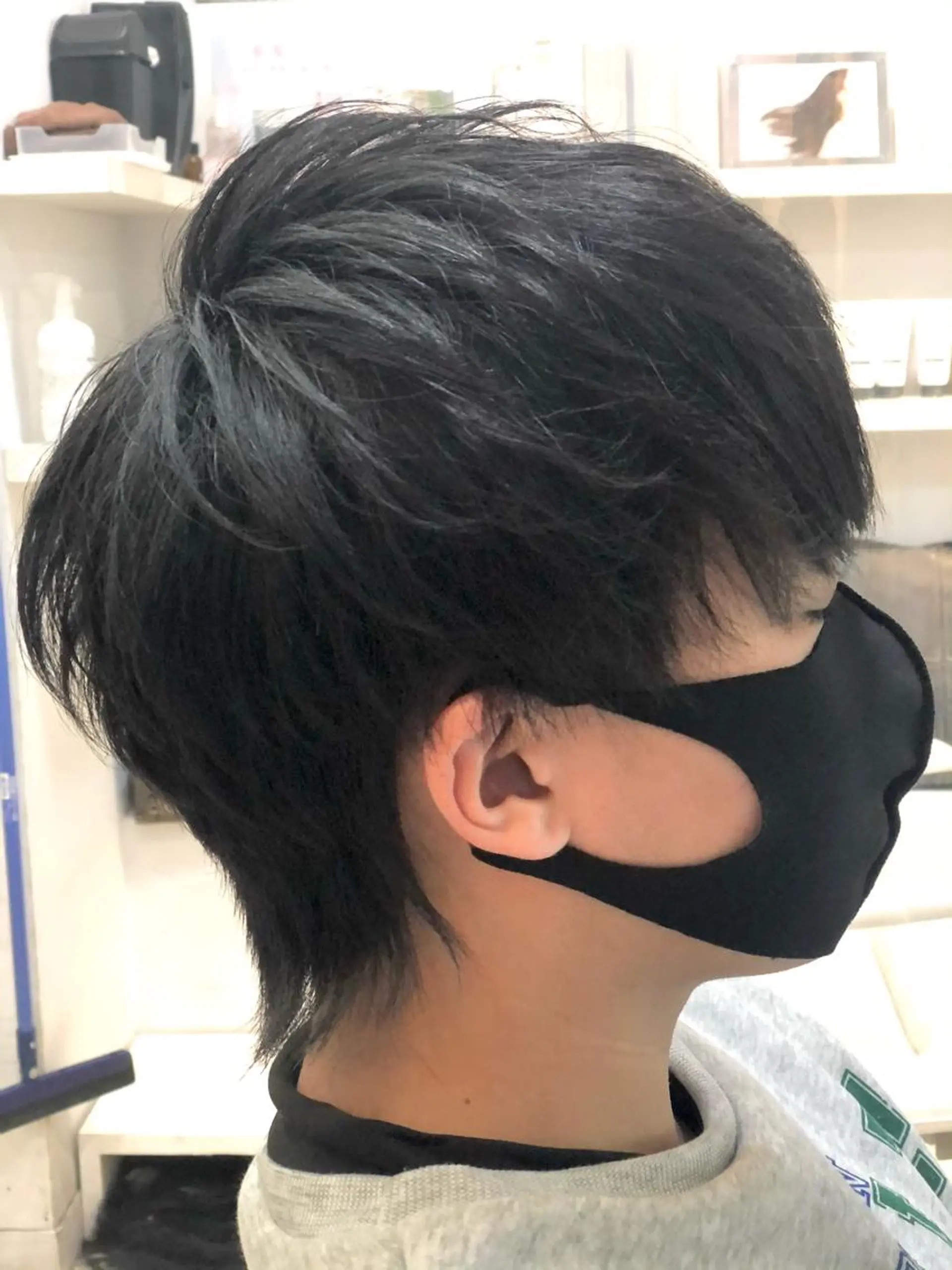 ショート メンズ 髪質改善× 白髪ぼかし溝江のヘアスタイル