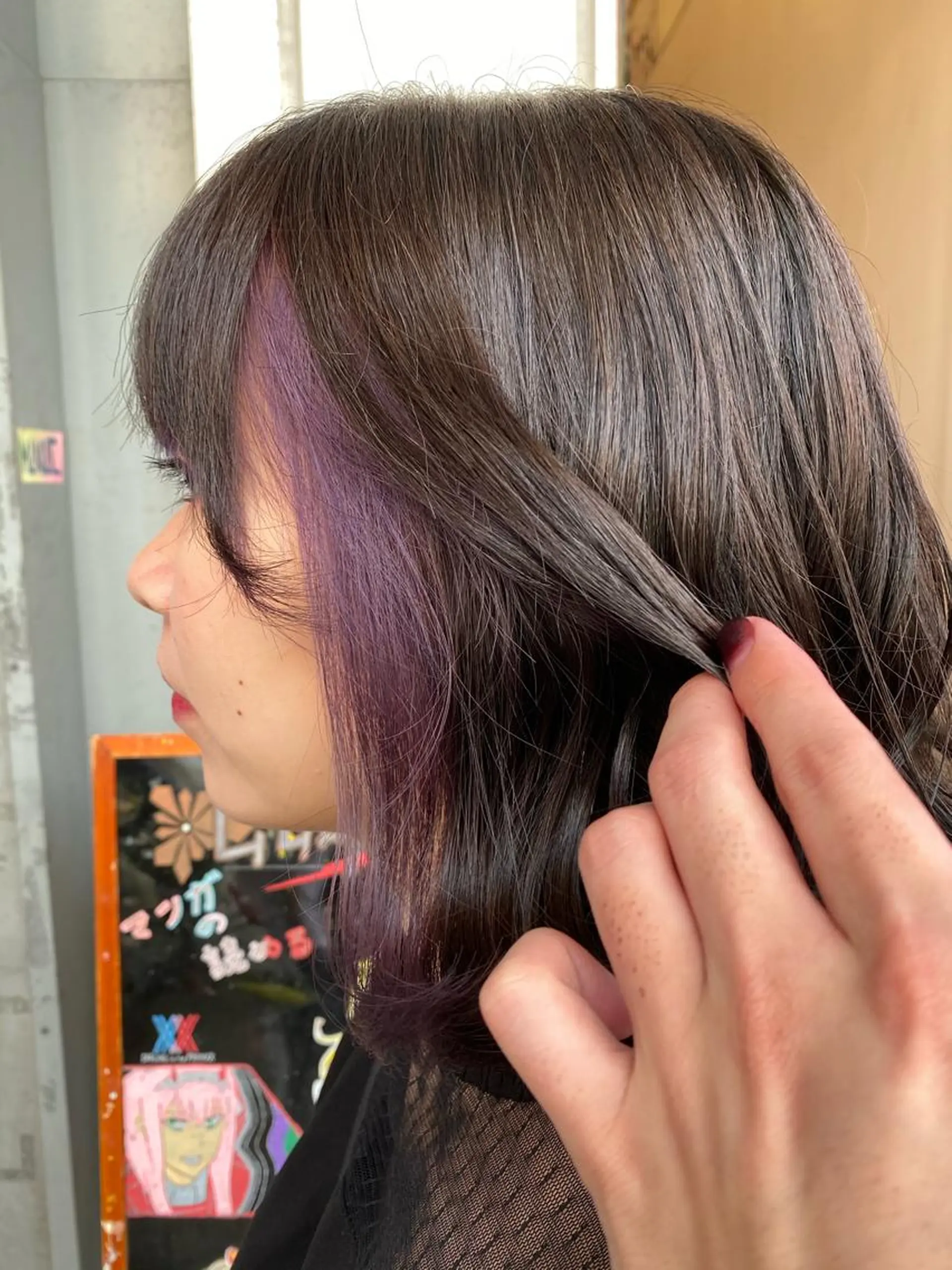 ミディアム アッシュ ゆぴ☾‪/推しカラー /ハイトーンのヘアスタイル