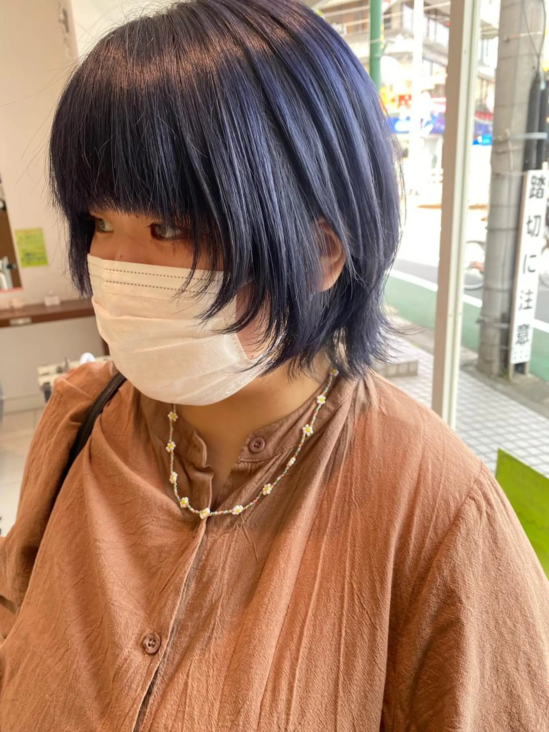 ミディアム カラー ウルフカット ハッシュカット/七海のヘアスタイル