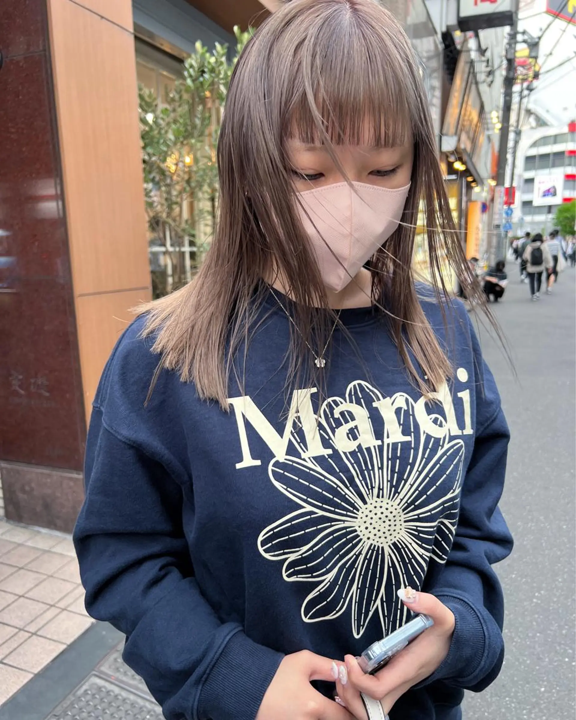 ミディアム カラー ヘアアレンジ ベージュカラー ブリーチ 🌿ショート🌿 パーマ🌿淳平のヘアスタイル