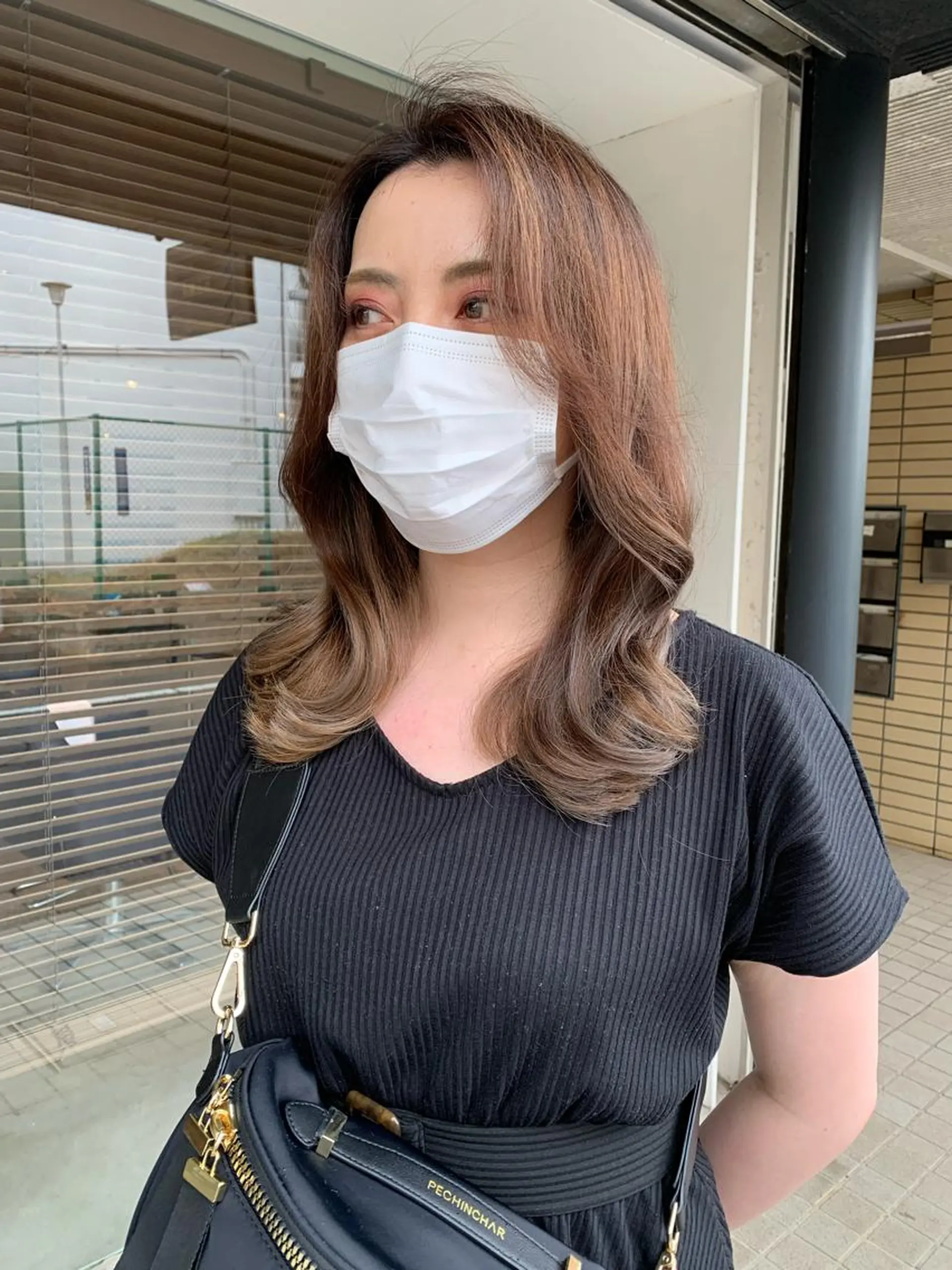 ミディアム カラー カット ヘアカラー トリートメント ヘッドスパ ヘアセット 透明感/オリーブ/ グレージュ/YUKAのヘアスタイル