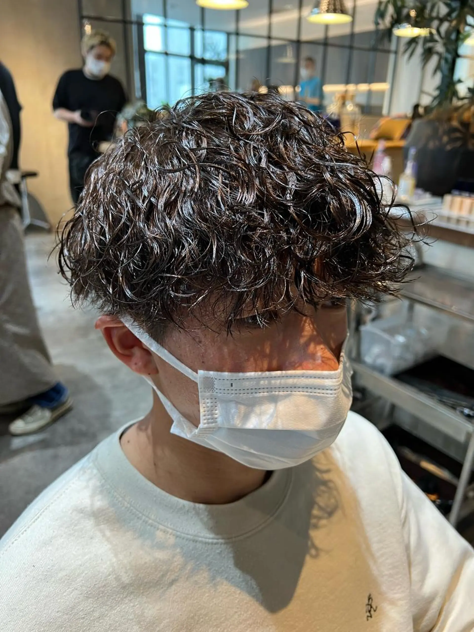 ショート パーマ メンズ カット パーマ トリートメント 波巻きスパイラルパー マ/シャドウパーマ駿のヘアスタイル