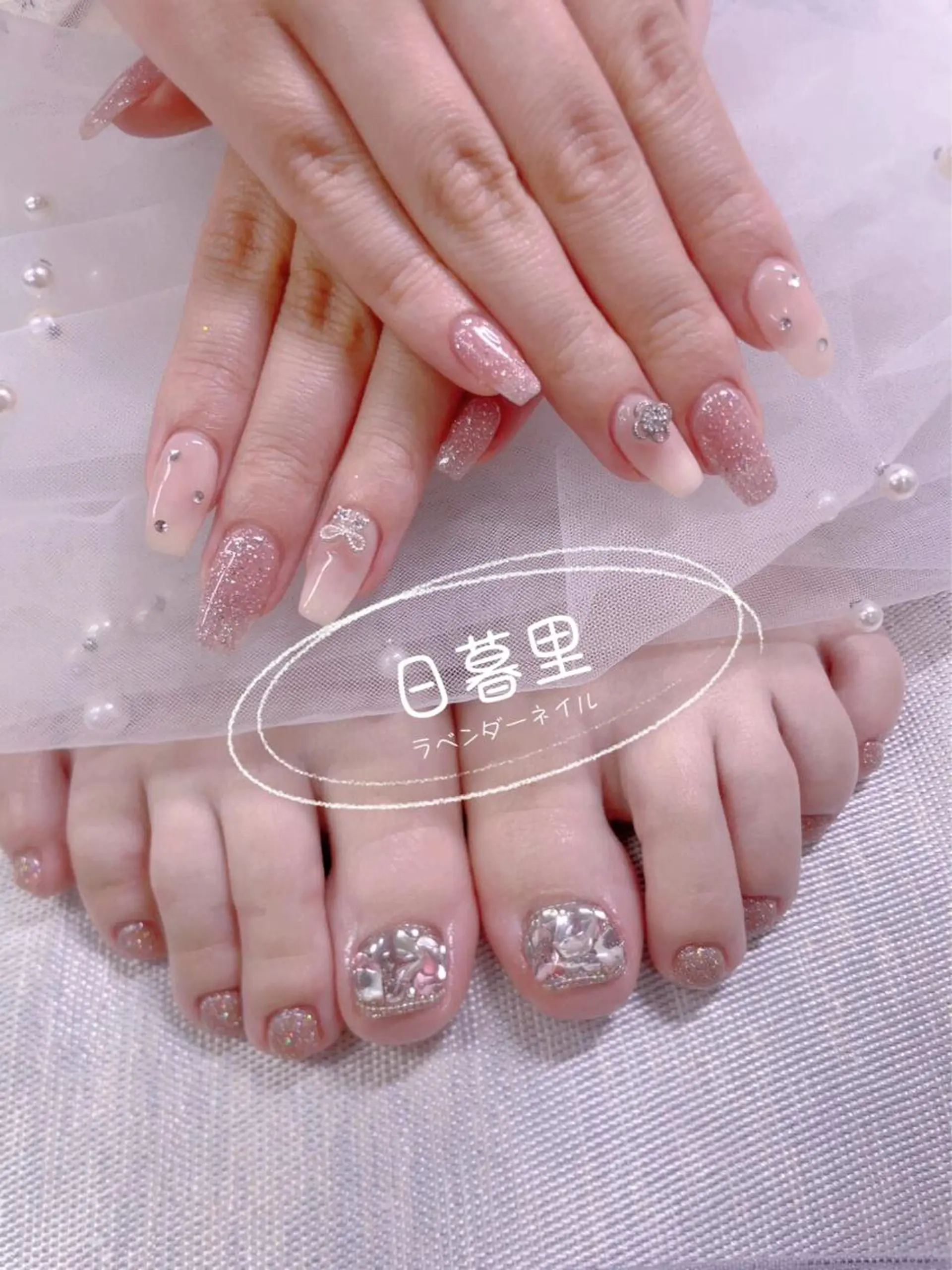 ネイル ハンドネイル フットネイル ラベンダー💖日暮里 ルル💖ネイルのネイルデザイン