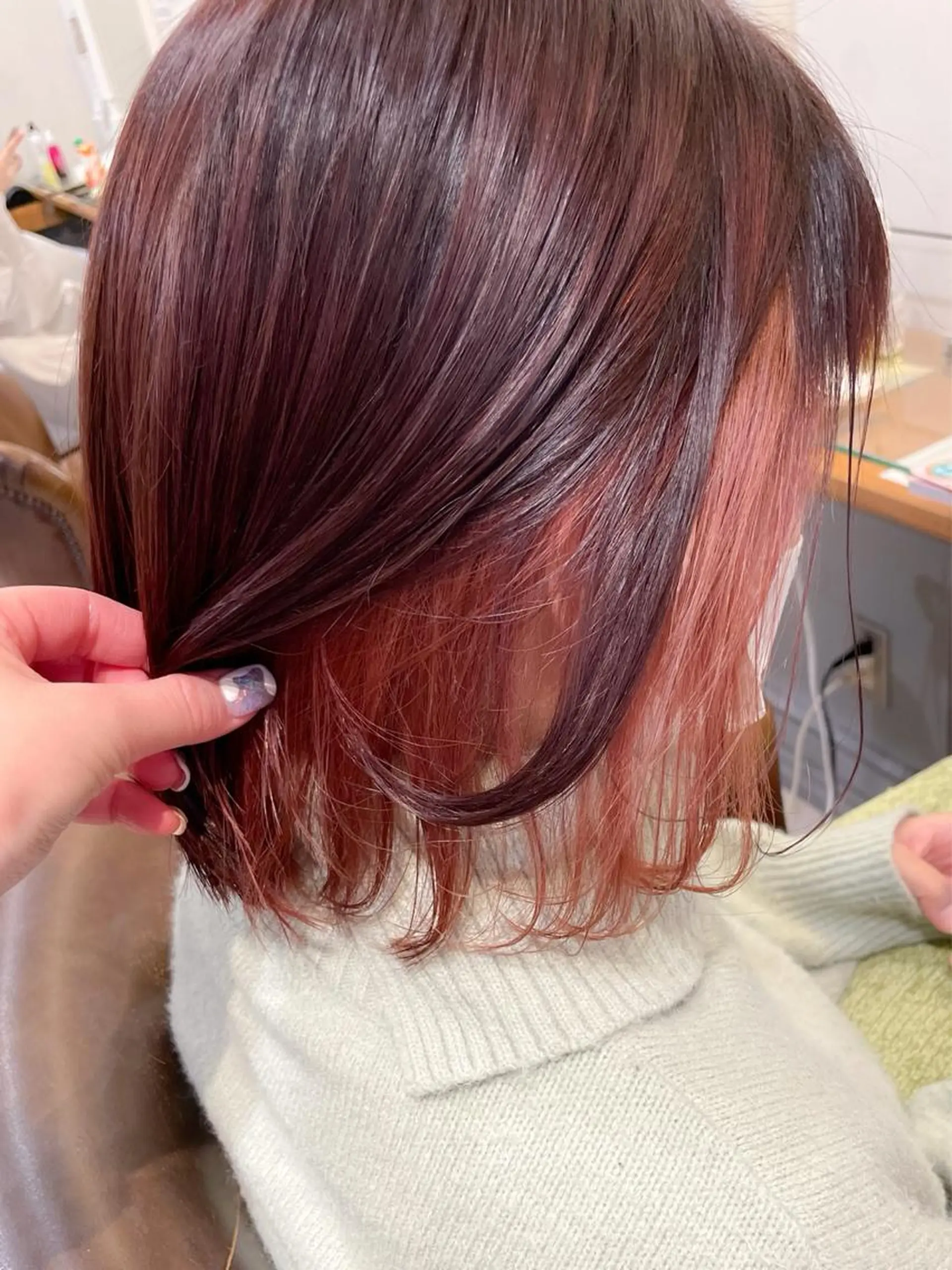 ミディアム カラー インナーカラー ピンクカラー カット ヘアカラー トリートメント ✨カラー支持No.1 🧸ワキ カナコ🧸のヘアスタイル