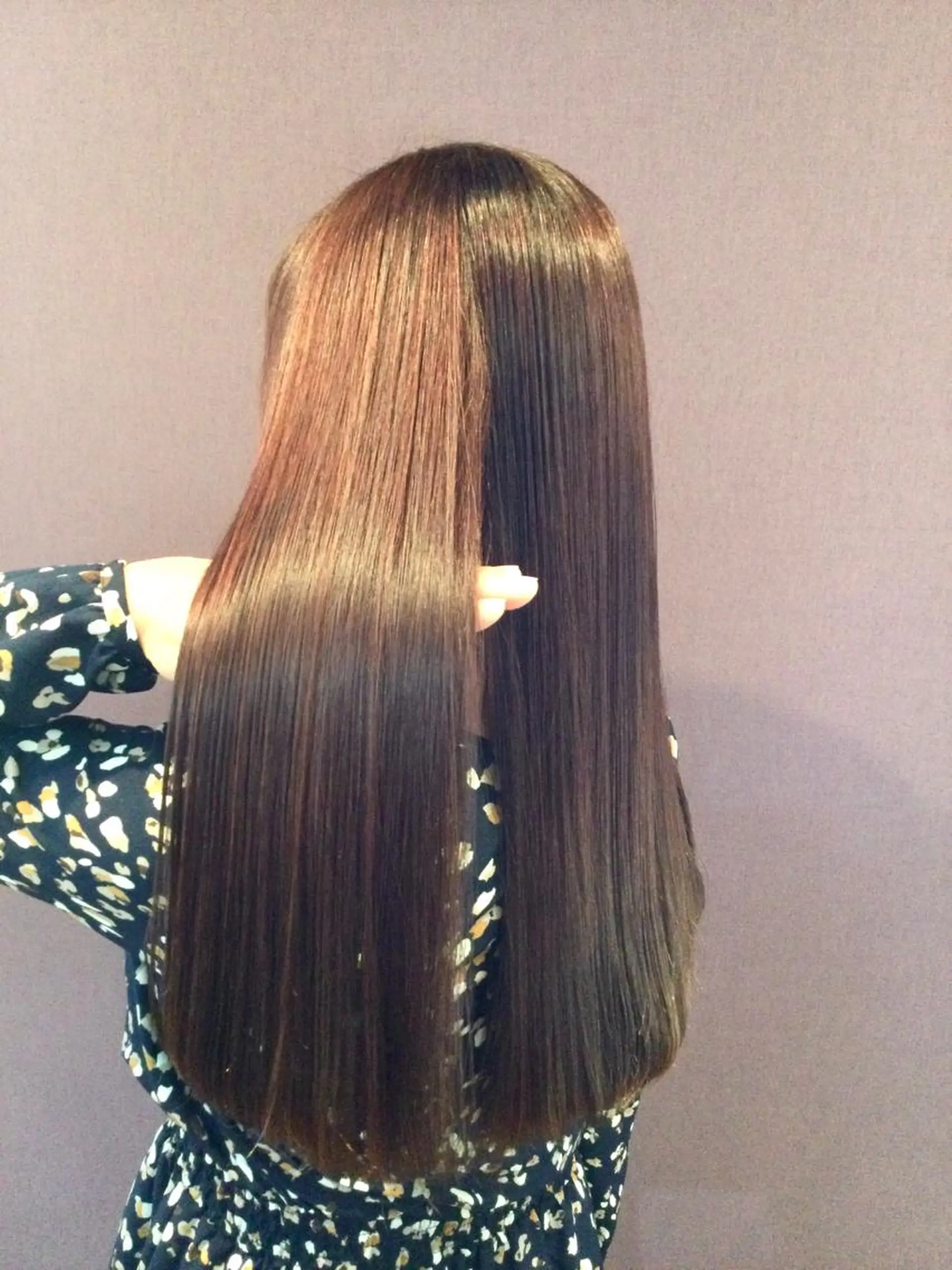 ロング カラー 髪質改善 トリートメント Annon プライベートサロンのヘアスタイル