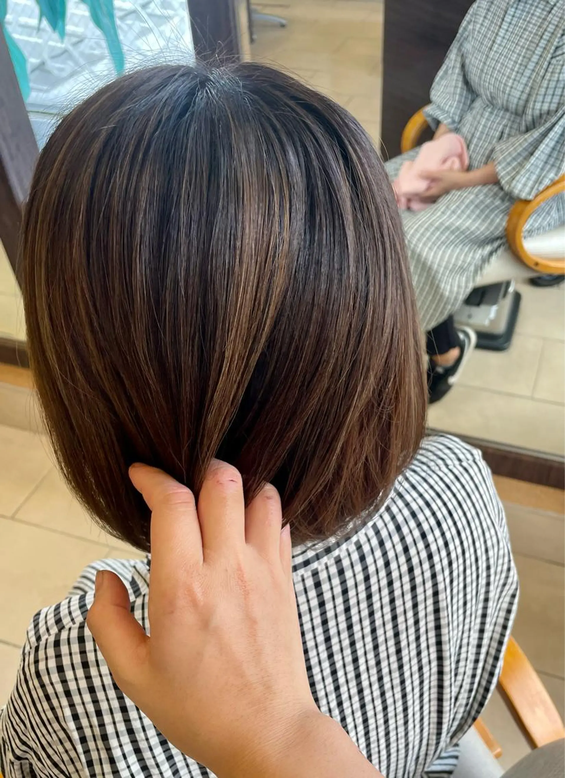 ミディアム カラー ハイライトカラー ボブ ハイライト 透明感カラー✨艶髪 制作🌱山根あゆみのヘアスタイル