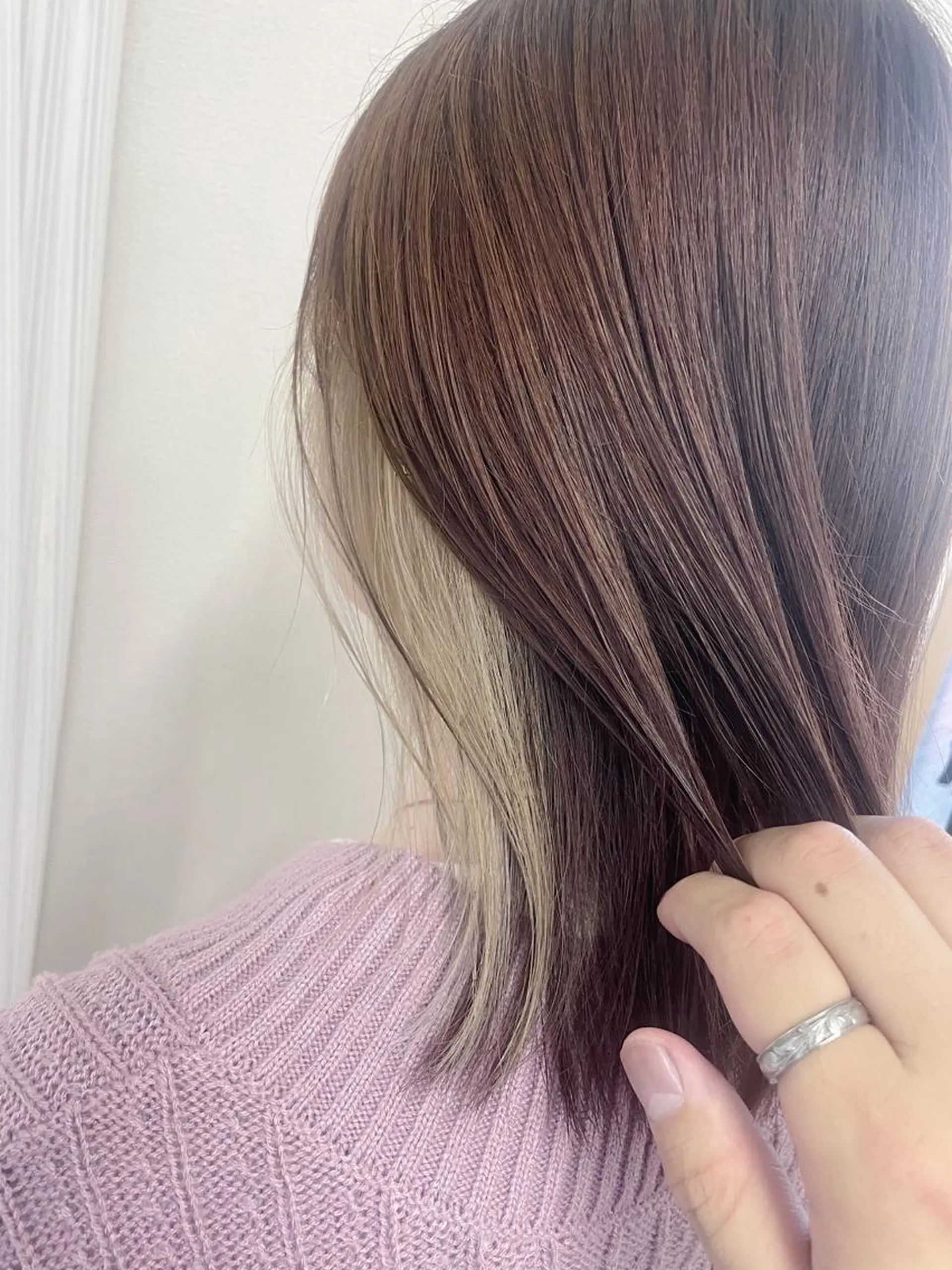 ミディアム カラー ケアブリーチ /髪質 改善/古橋圭史郎のヘアスタイル