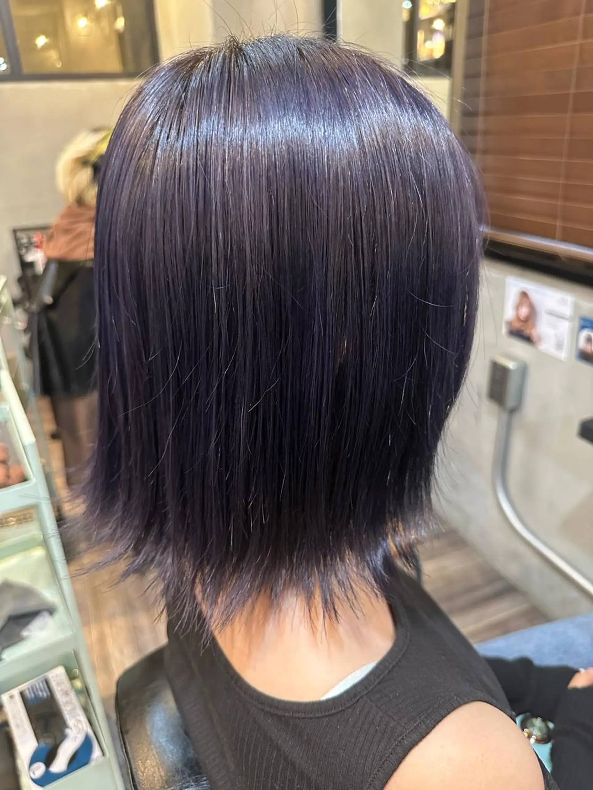 ミディアム パープルカラー ヘアカラー 宍倉 輝信のヘアスタイル