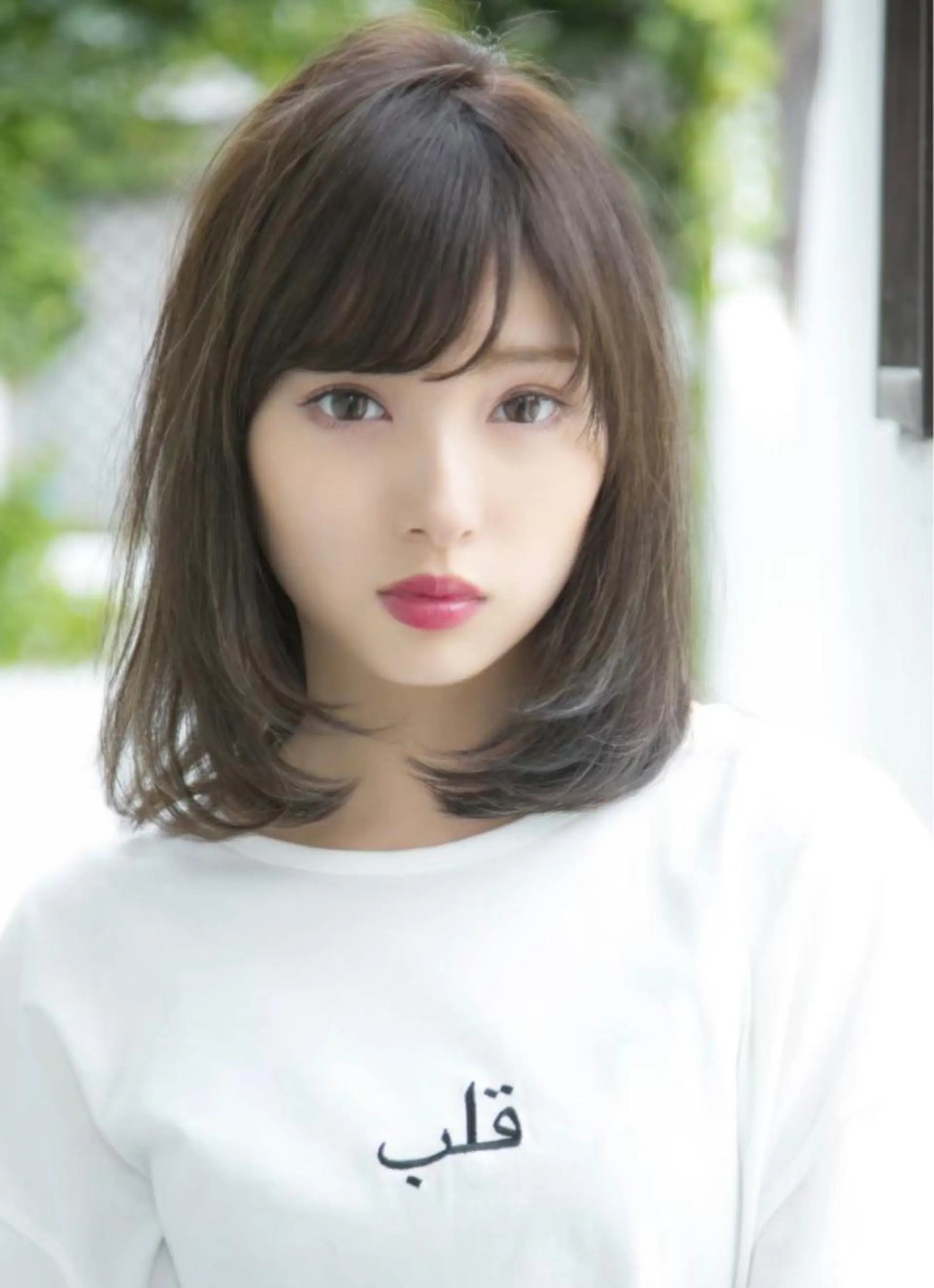 ミディアム レイヤーカット カット ヘアカラー トリートメント 山本翔一郎 韓国顔周りレイヤーのヘアスタイル