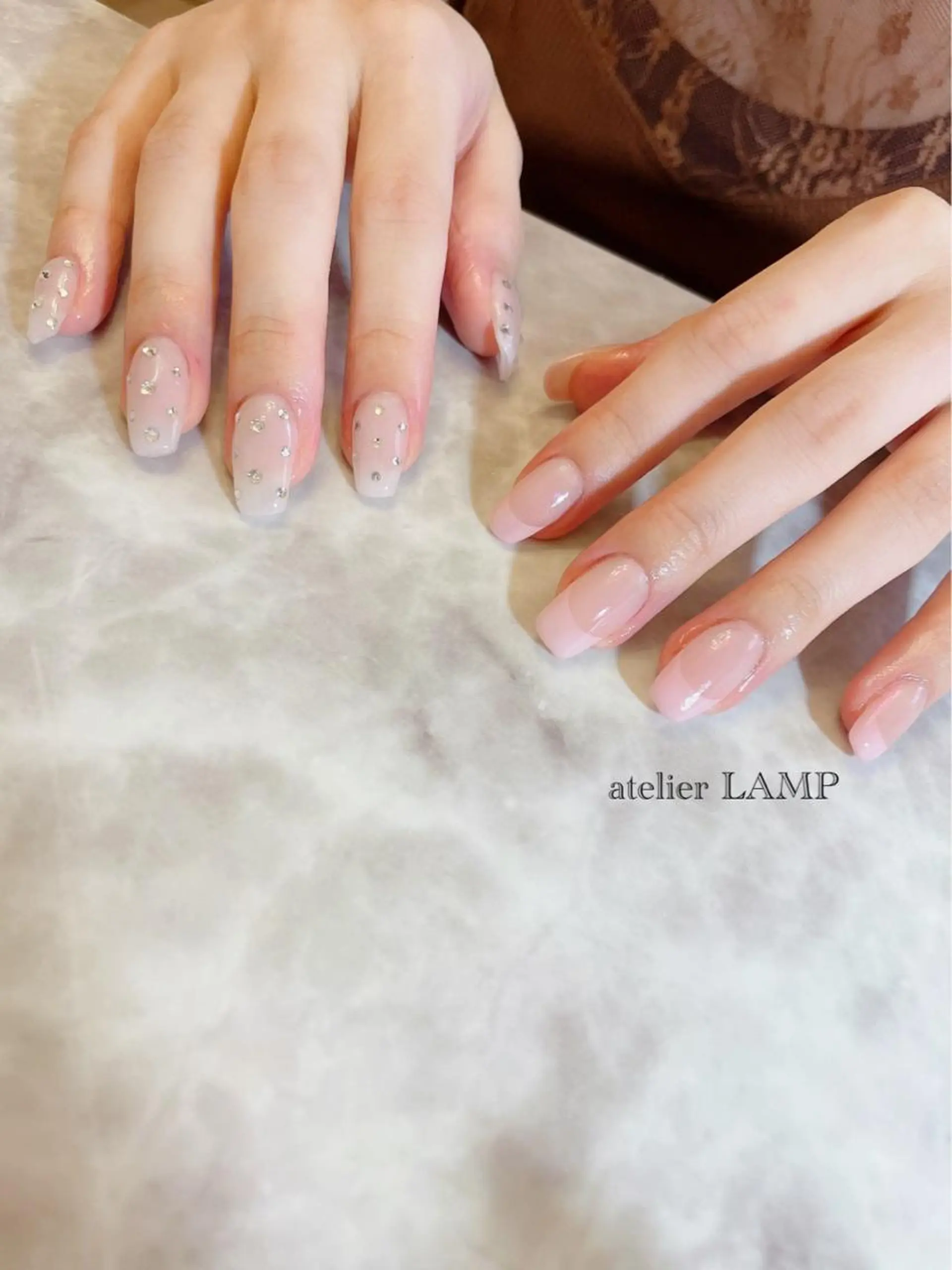 ネイル フレンチネイル 韓国ネイル ピンク NANA no artのネイルデザイン