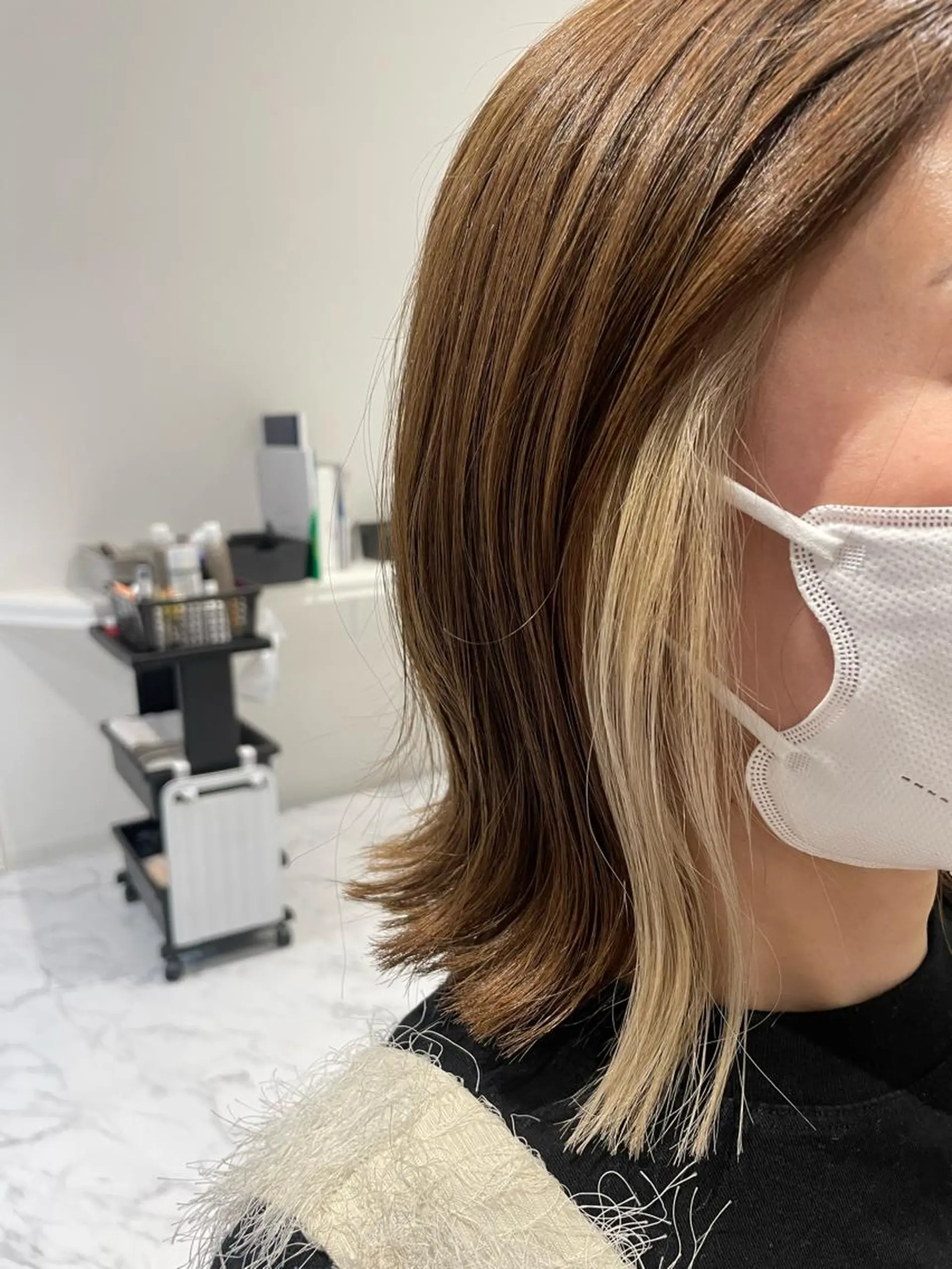 ミディアム ヘアカラー Grow by NYNY 坂本 理輝のヘアスタイル