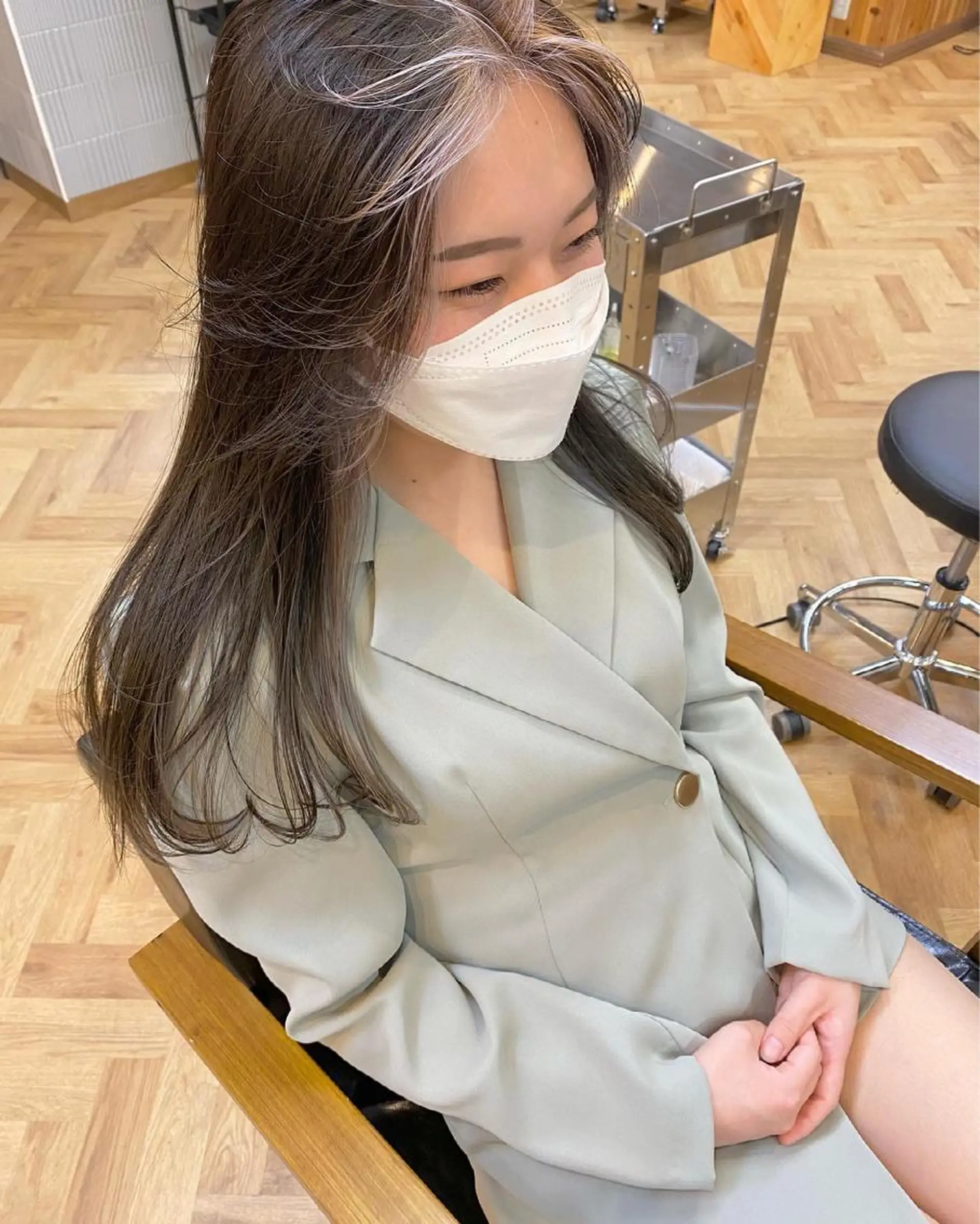 ロング デザインカラー/ボブ ブリーチカラー/ユリのヘアスタイル