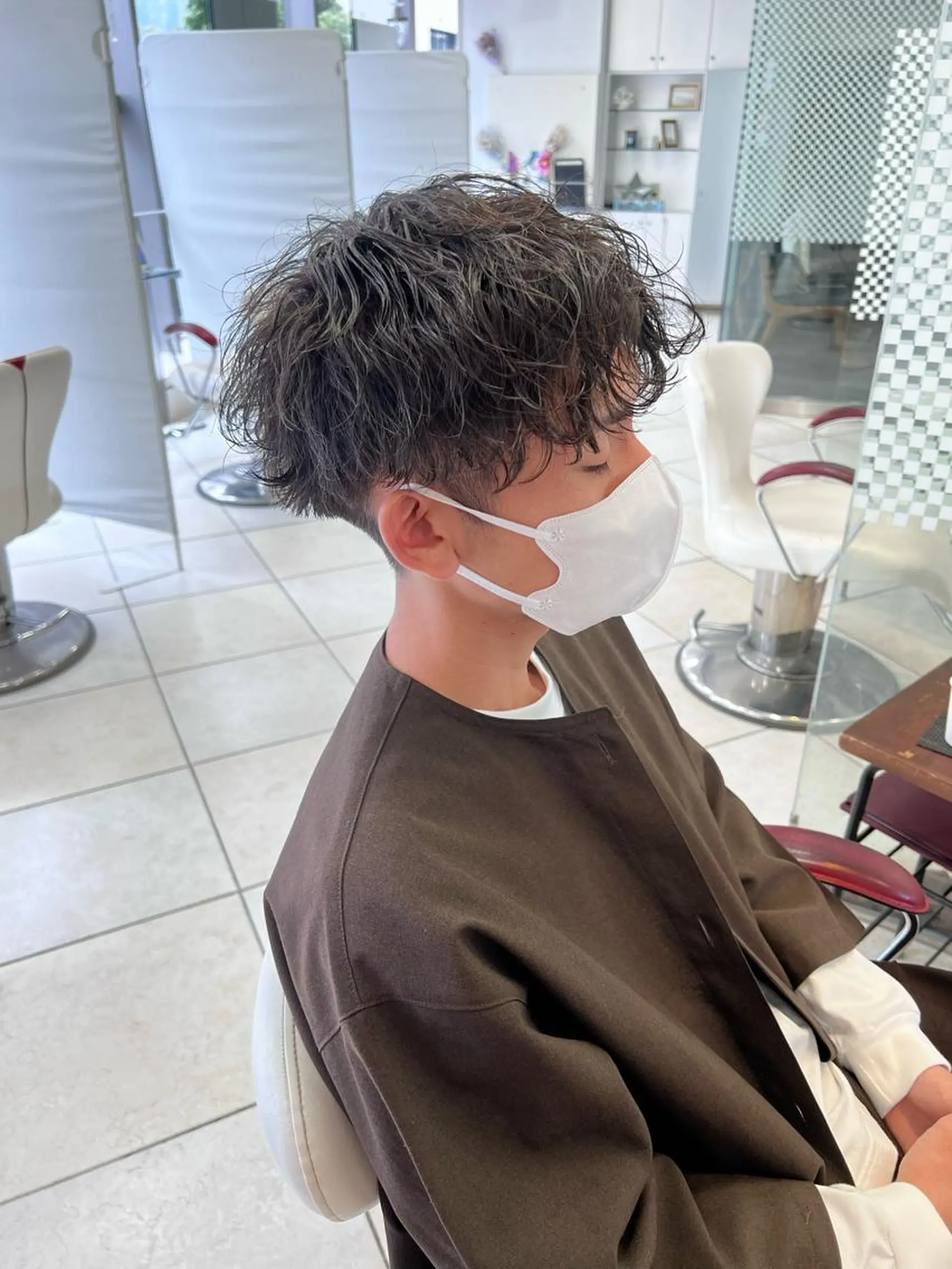 パーマ メンズ 波巻きパーマ 髪質改善/艶カラー TSUBASAのヘアスタイル