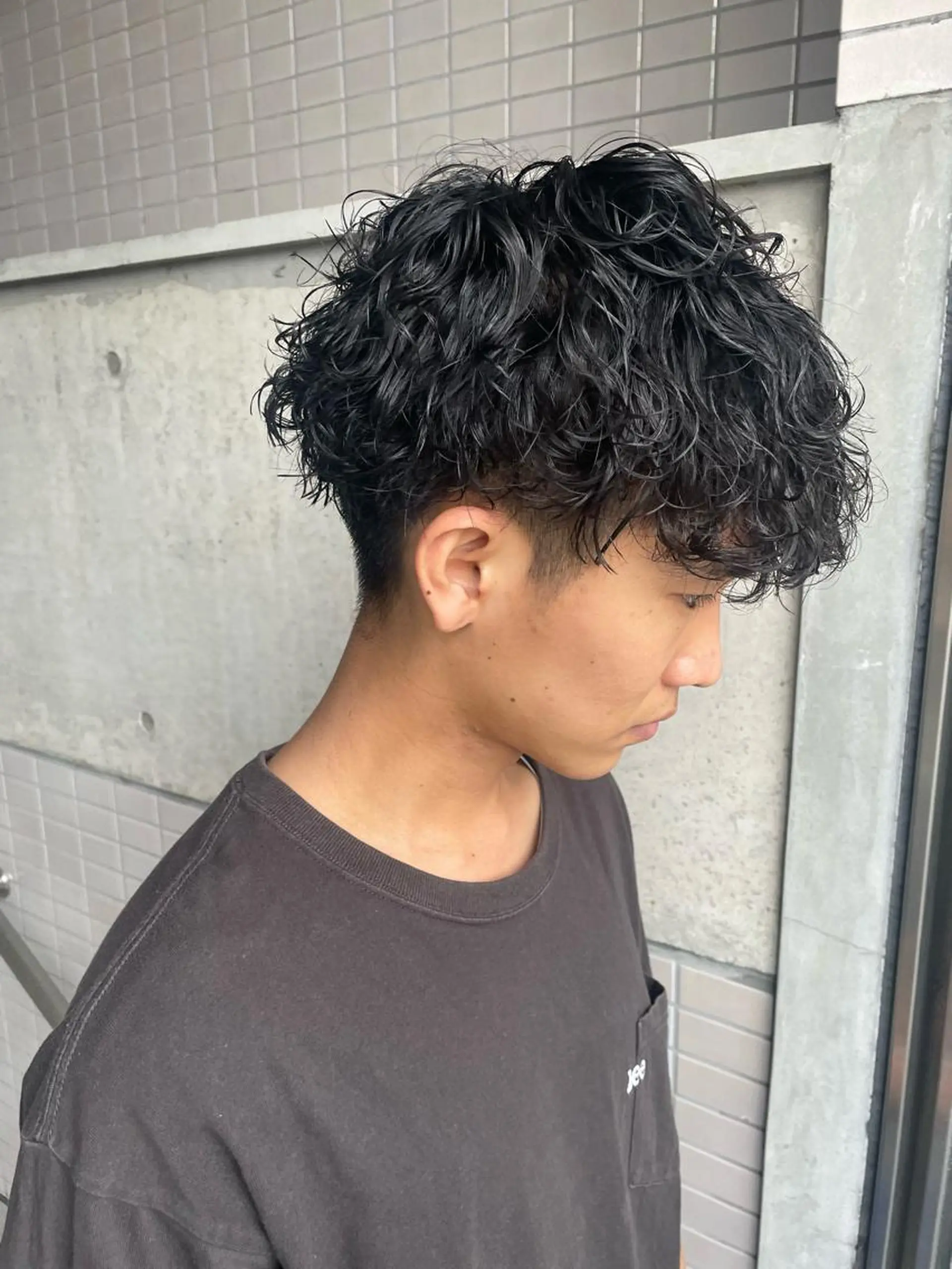 パーマ メンズ カット パーマ 大阪メンズ 美容師井上智博のヘアスタイル