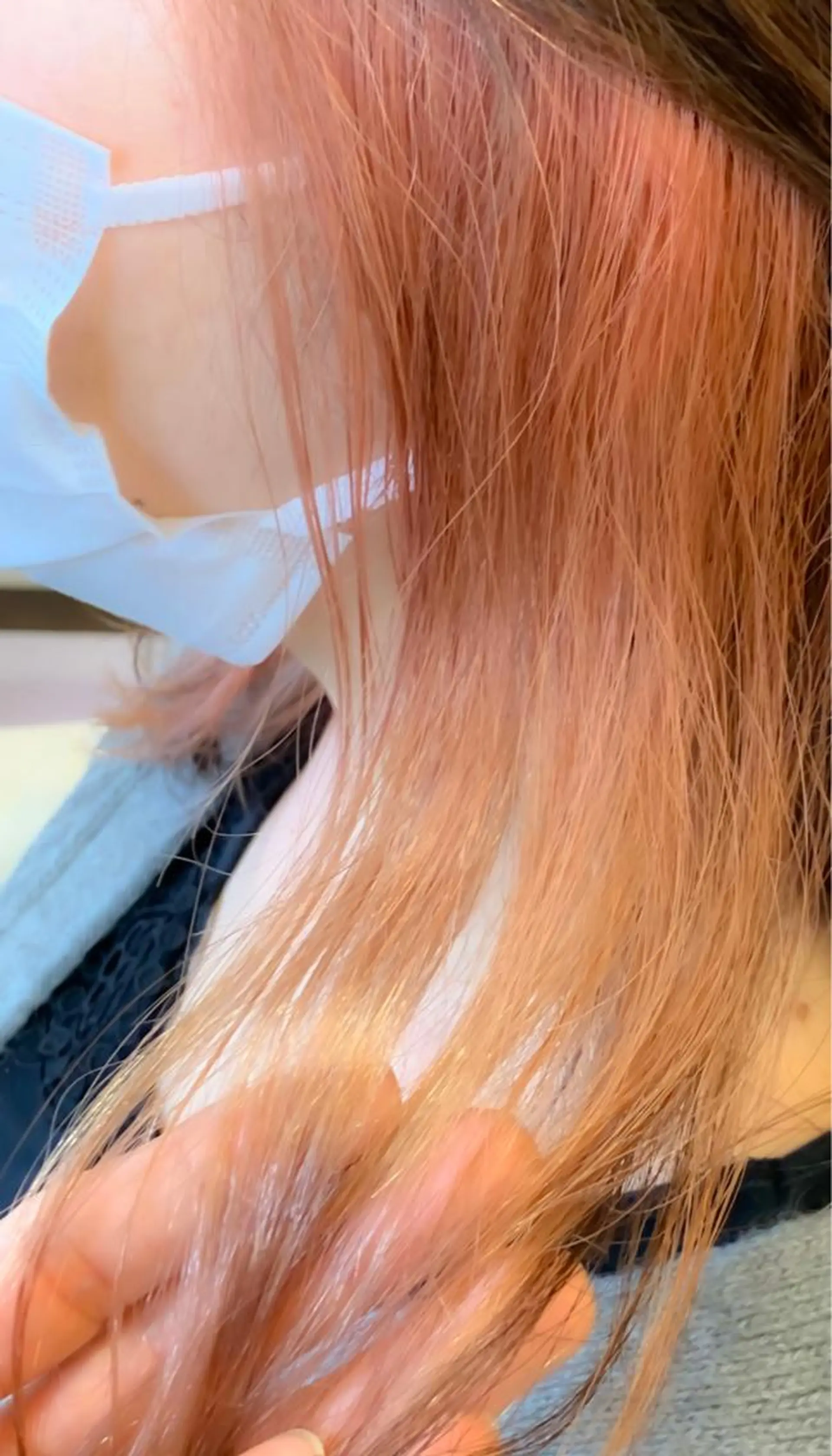 ミディアム カラー ブリーチ ピンクカラー カット ヘアカラー M.TANIGUCHI  Branche所属・大間 礼真のヘアスタイル