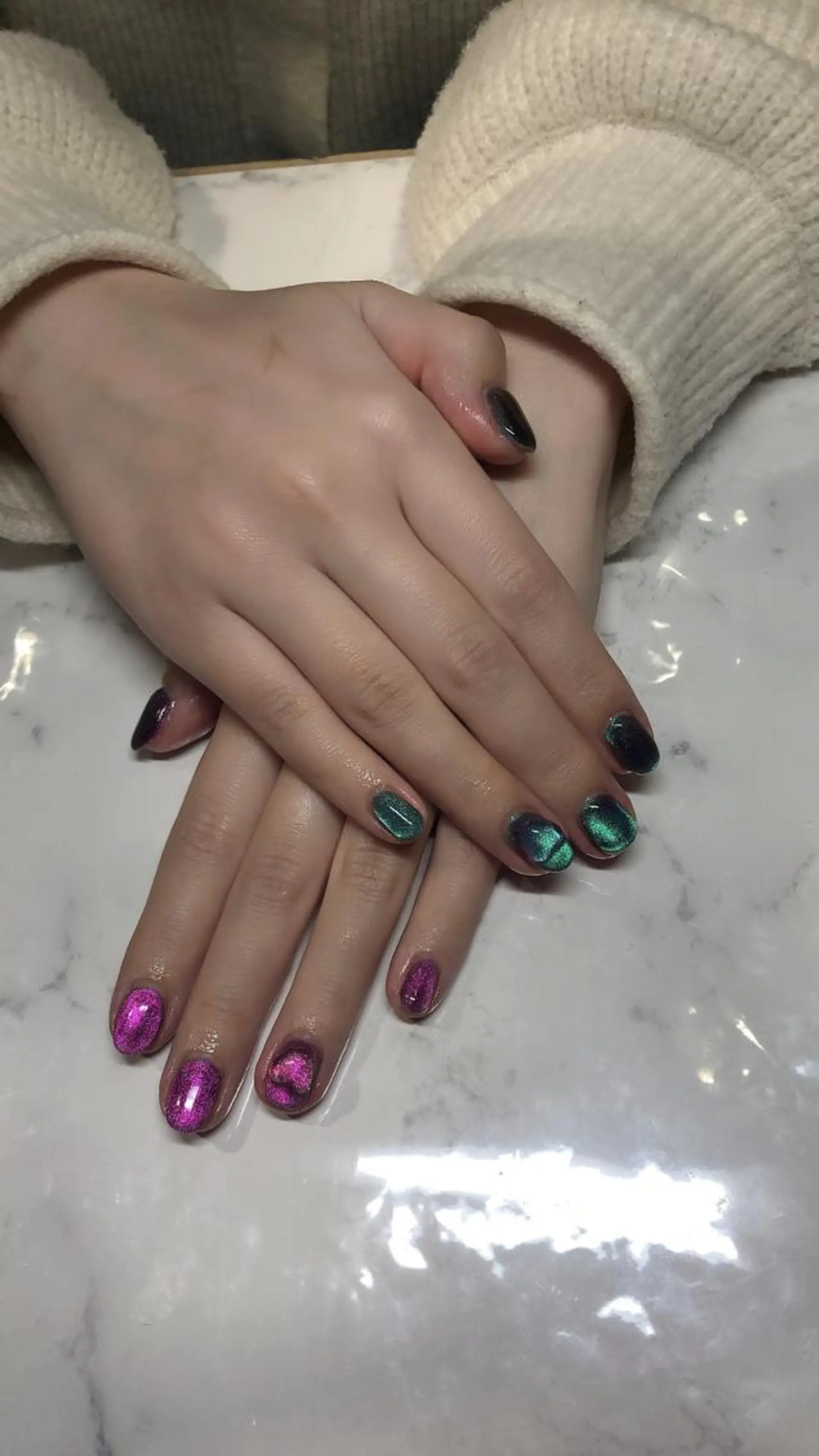 ネイル ジェルネイル マグネットネイル ✨アン ミユ✨のネイルデザイン