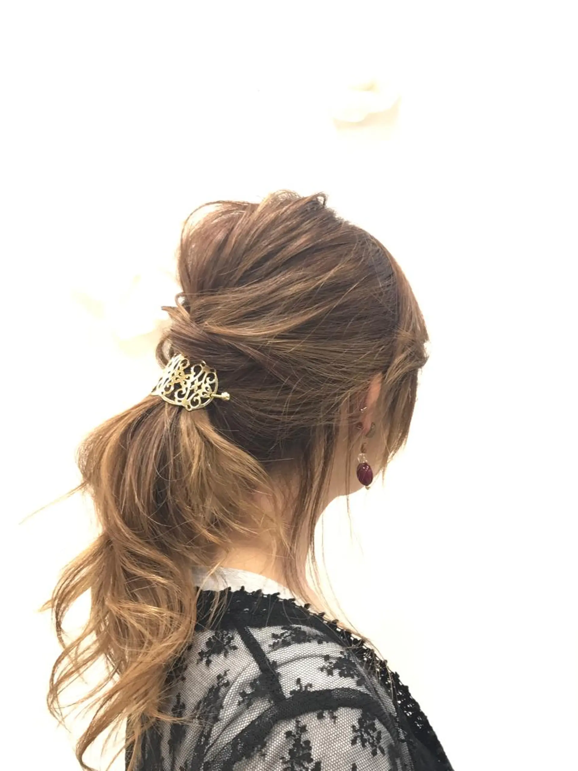 セミロング カラー ヘアアレンジ 簡単アレンジ 【セリオン大井町店】 SUZUKIのヘアスタイル