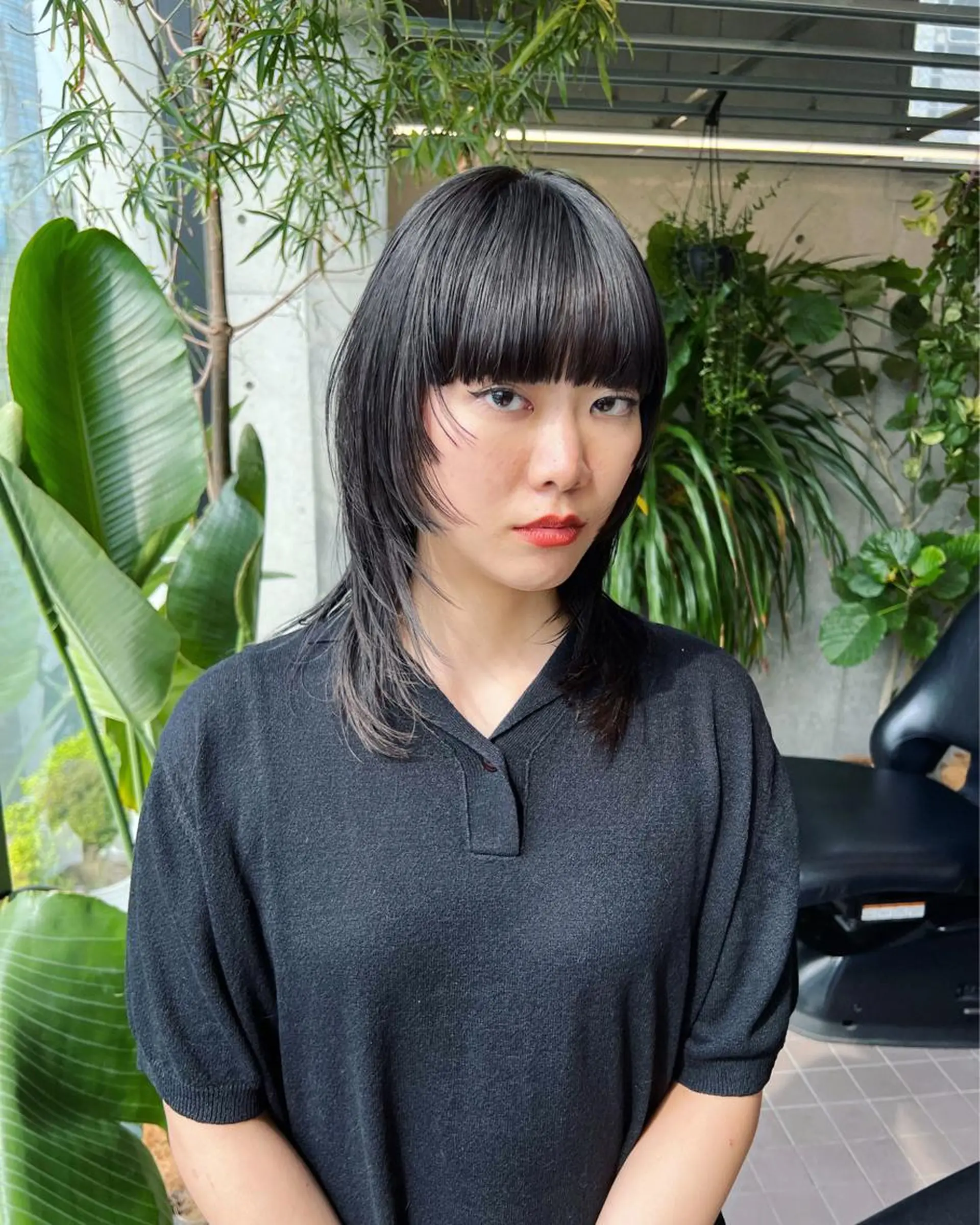 ミディアム ハッシュカット カシマハヤトのヘアスタイル