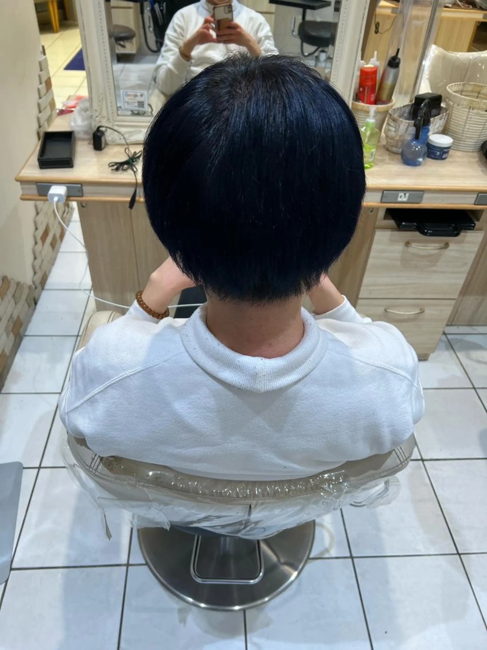 メンズ カット 地毛風縮毛矯正 /暗髪カラー/小林のヘアスタイル