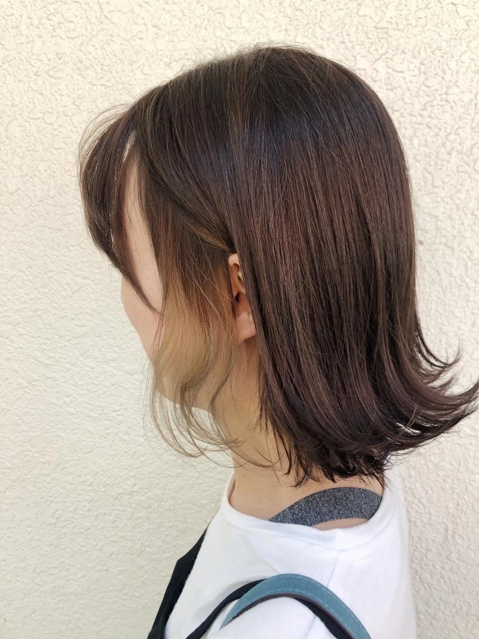 ミディアム カラー パーマ ヘアアレンジ 【白髪ぼかし 専門GBG】自由が丘のヘアスタイル