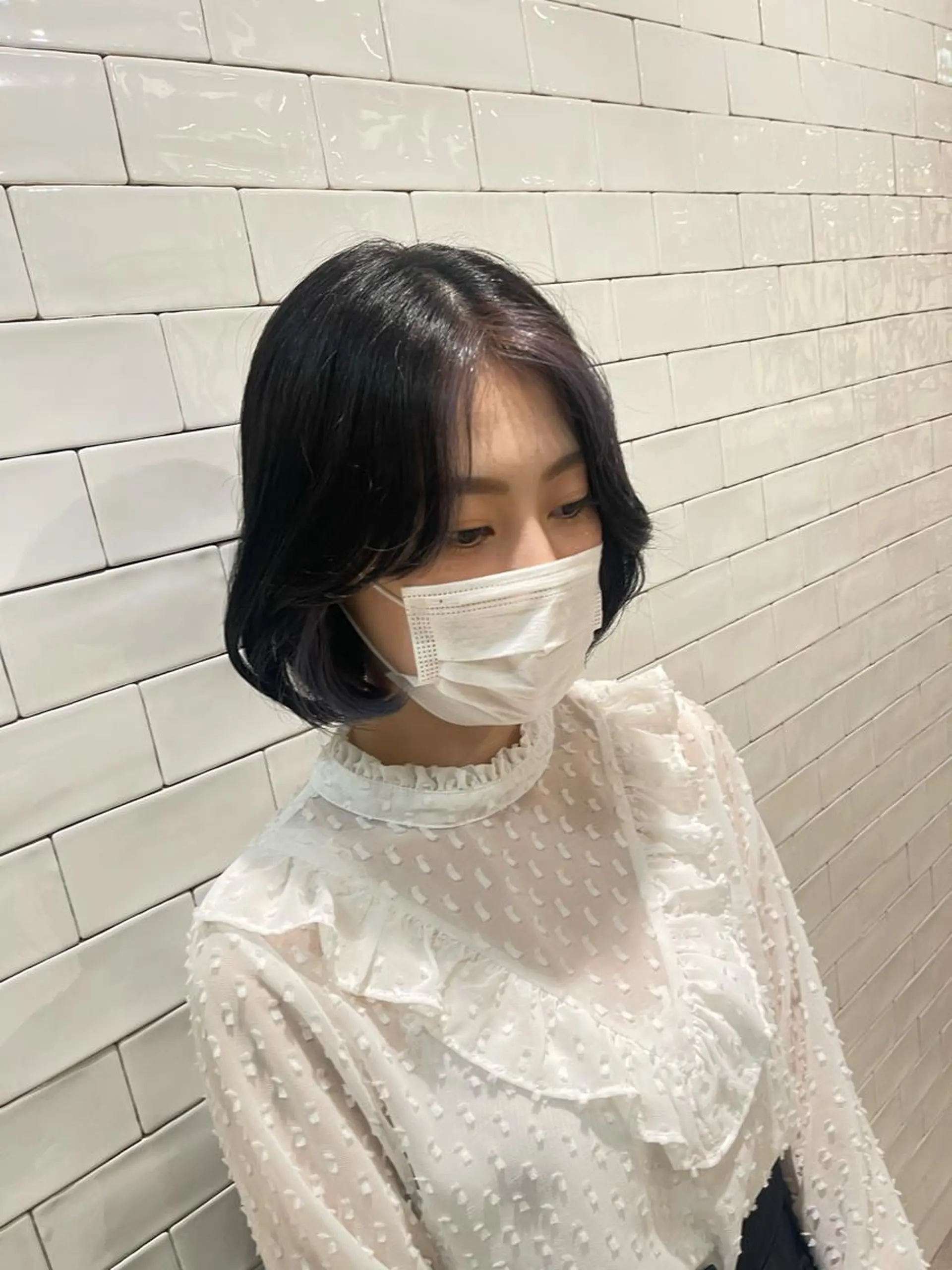 ショート カラー ヘアカラー トリートメント &chaLme   心斎橋所属・emi/髪質改善/ 韓国風/艶カラーのヘアスタイル