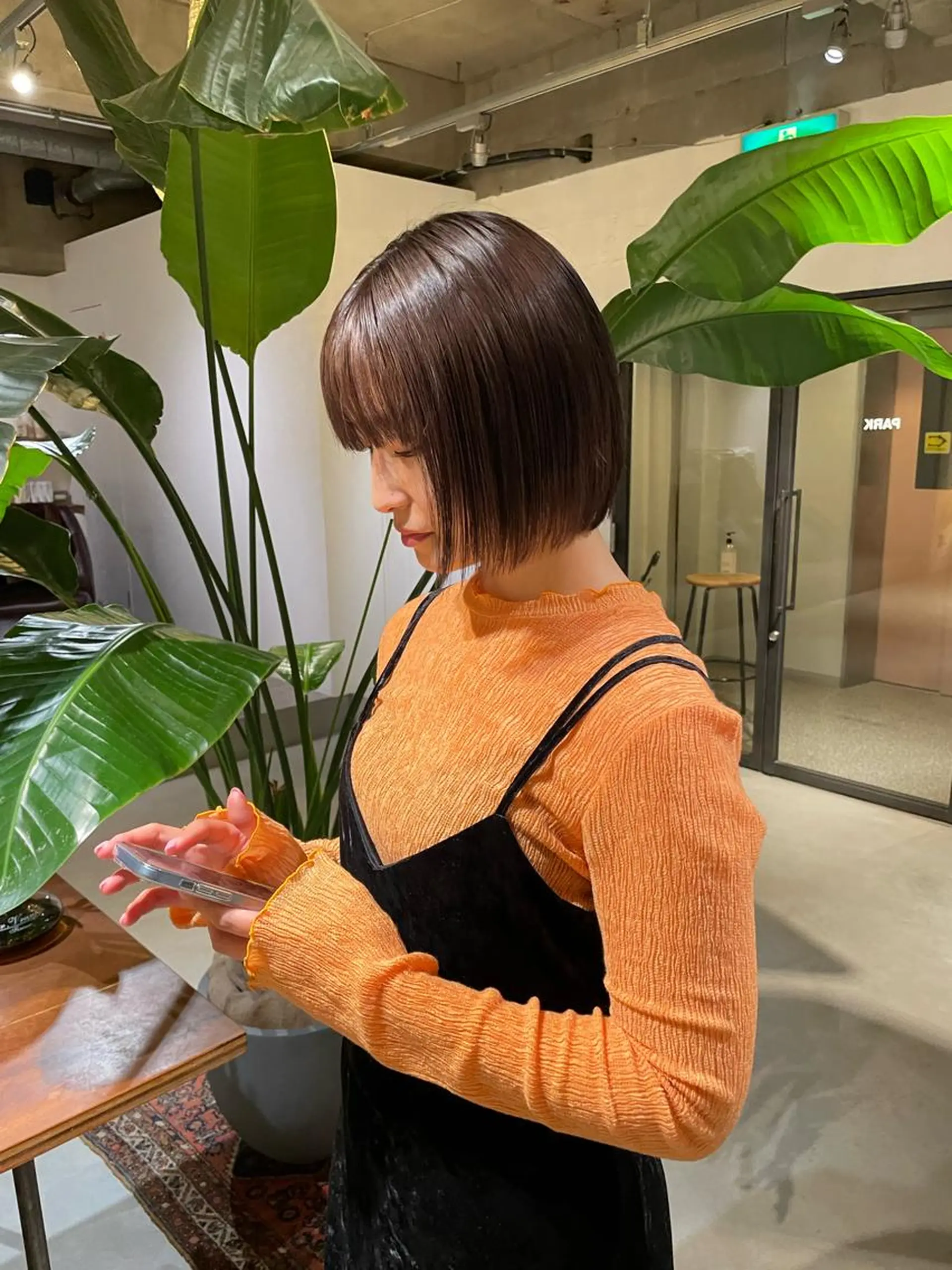 カラー ブラウンカラー オリーブブラウン 尾上 勇気のヘアスタイル